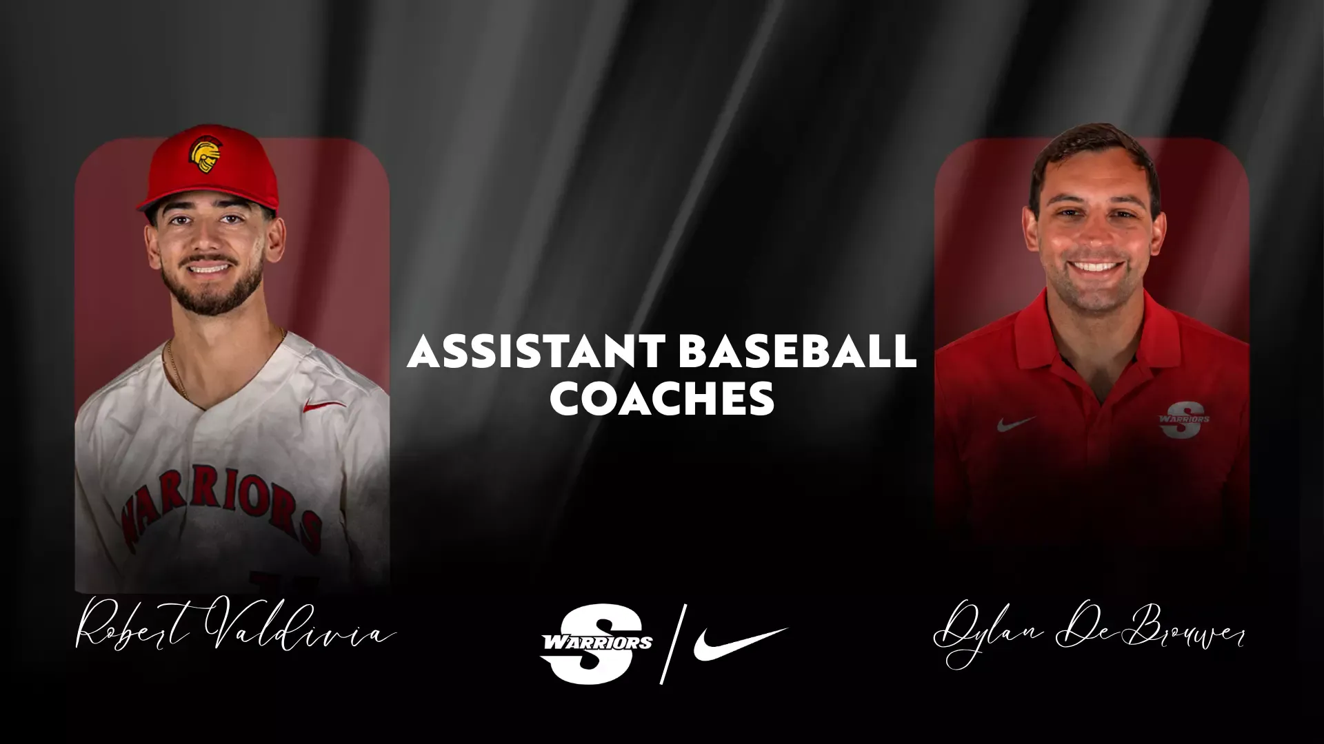 Valdivia and DeBrouwer Assistant Coaches (Head shots of the duo)