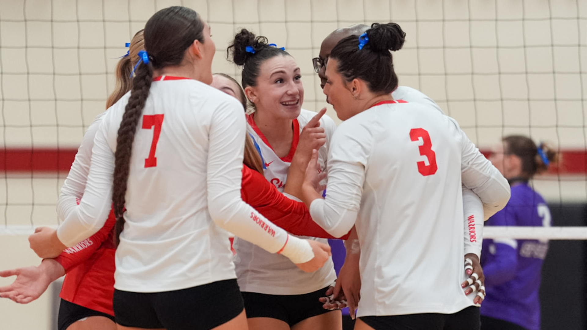 Shot of the Warriors in a Huddle at a recent match