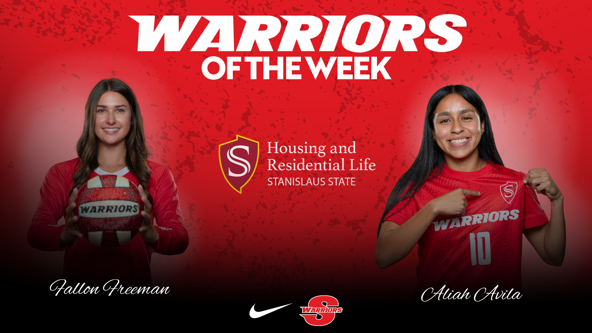 photos of this week's Warriors of the Week Fallon Freeman and Aliah Avila