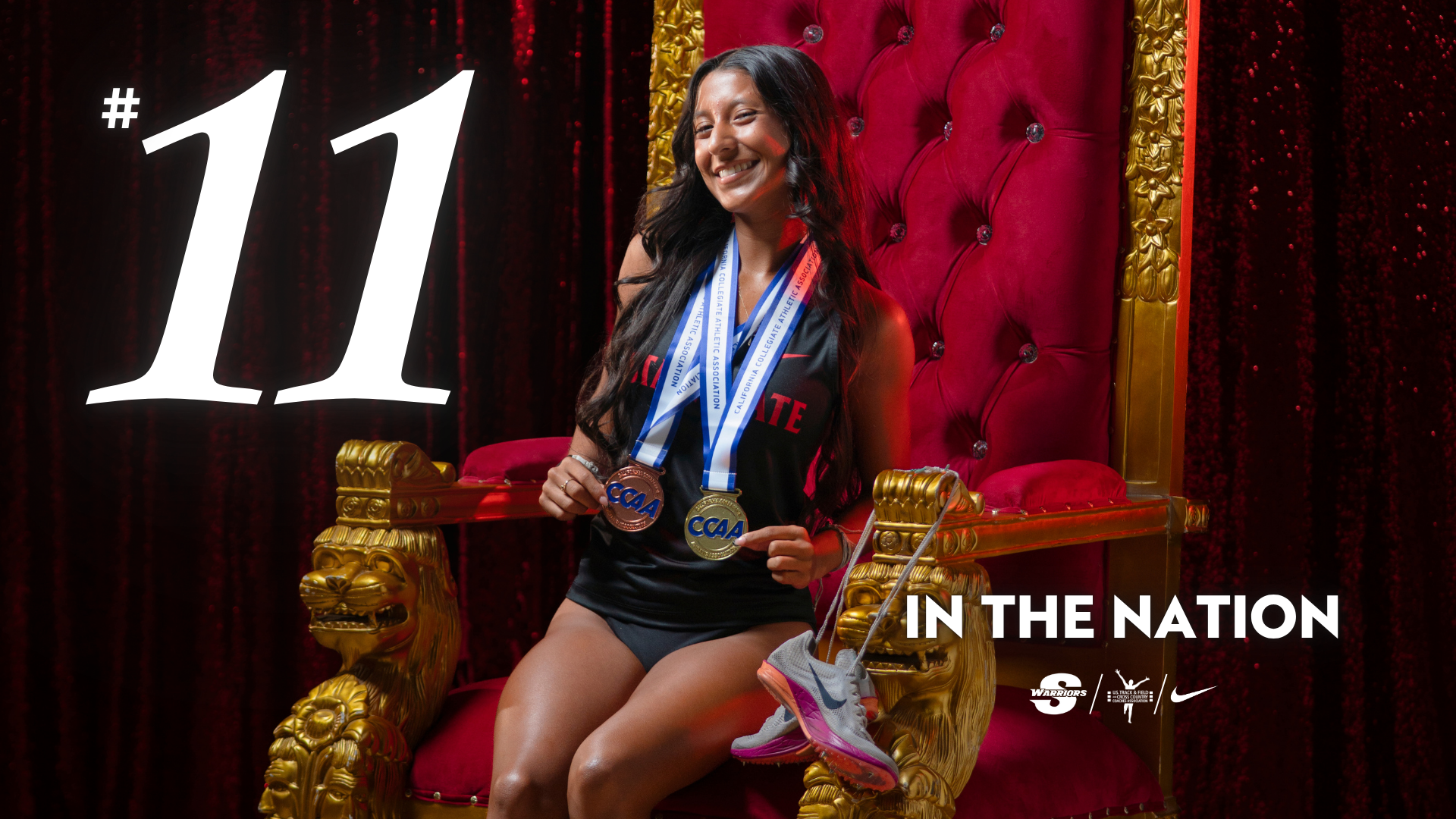 Women's Cross Country 11th in nation; shot of izzy soto