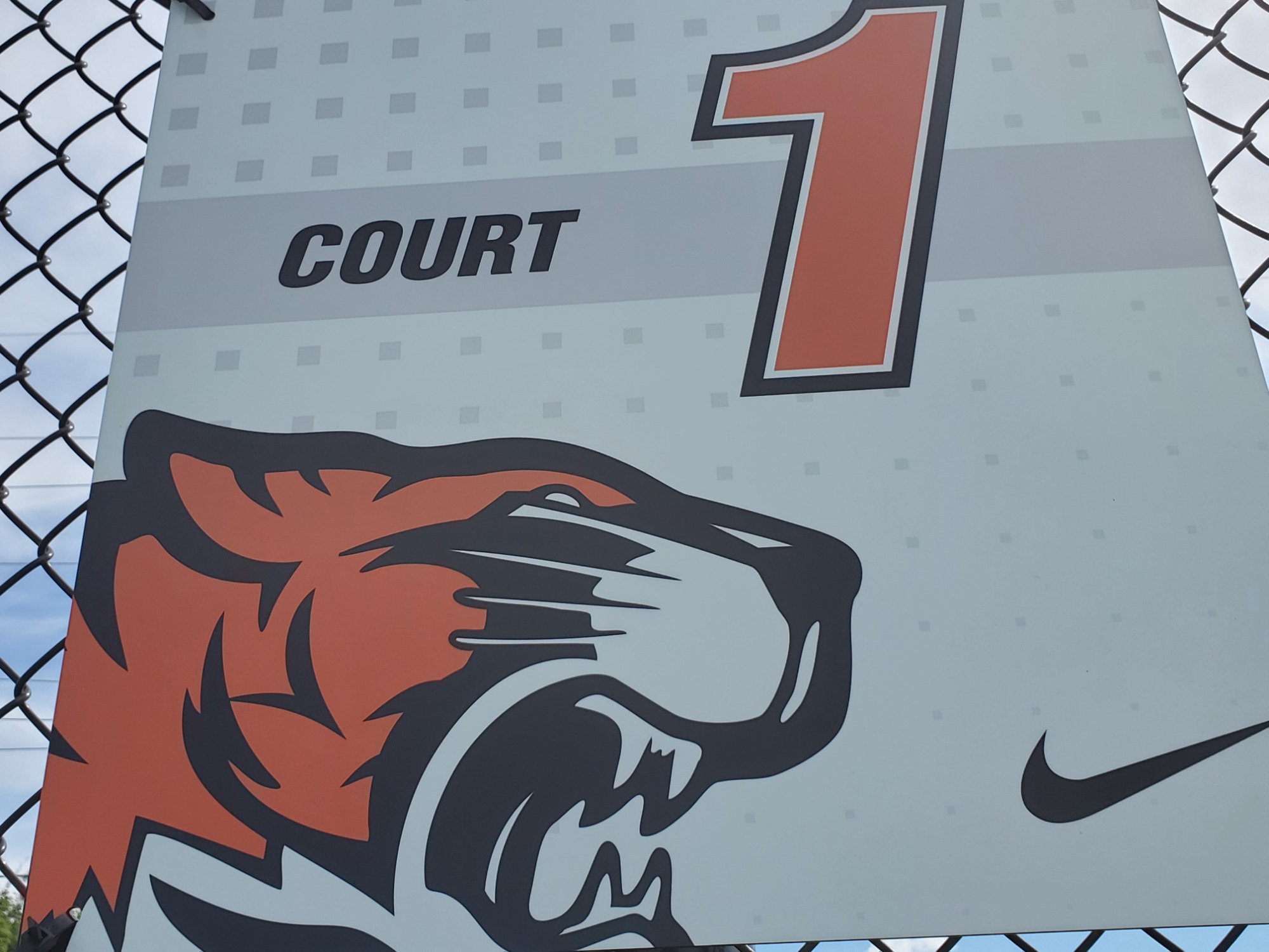 Tennis Court 1 sign