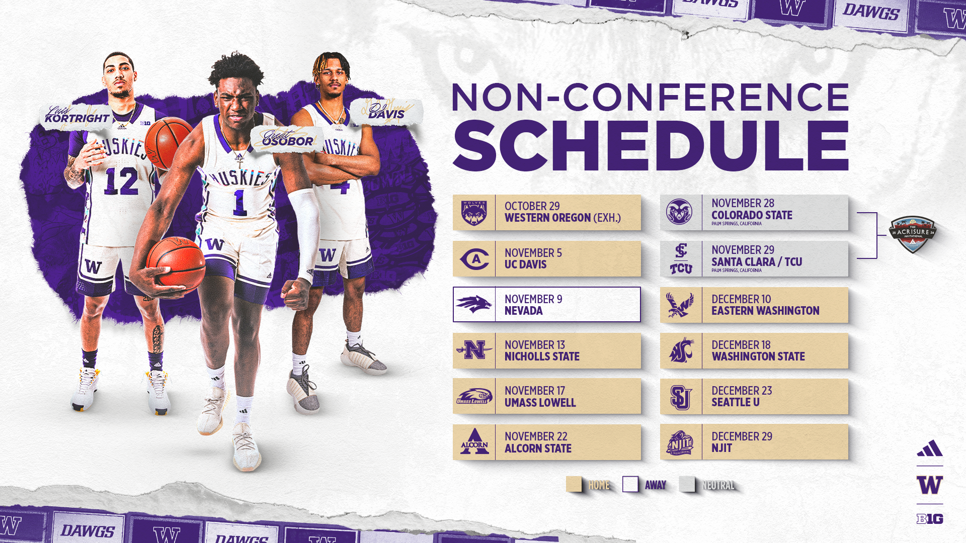 Big Ten Announces 202425 Men's Basketball Schedule University of