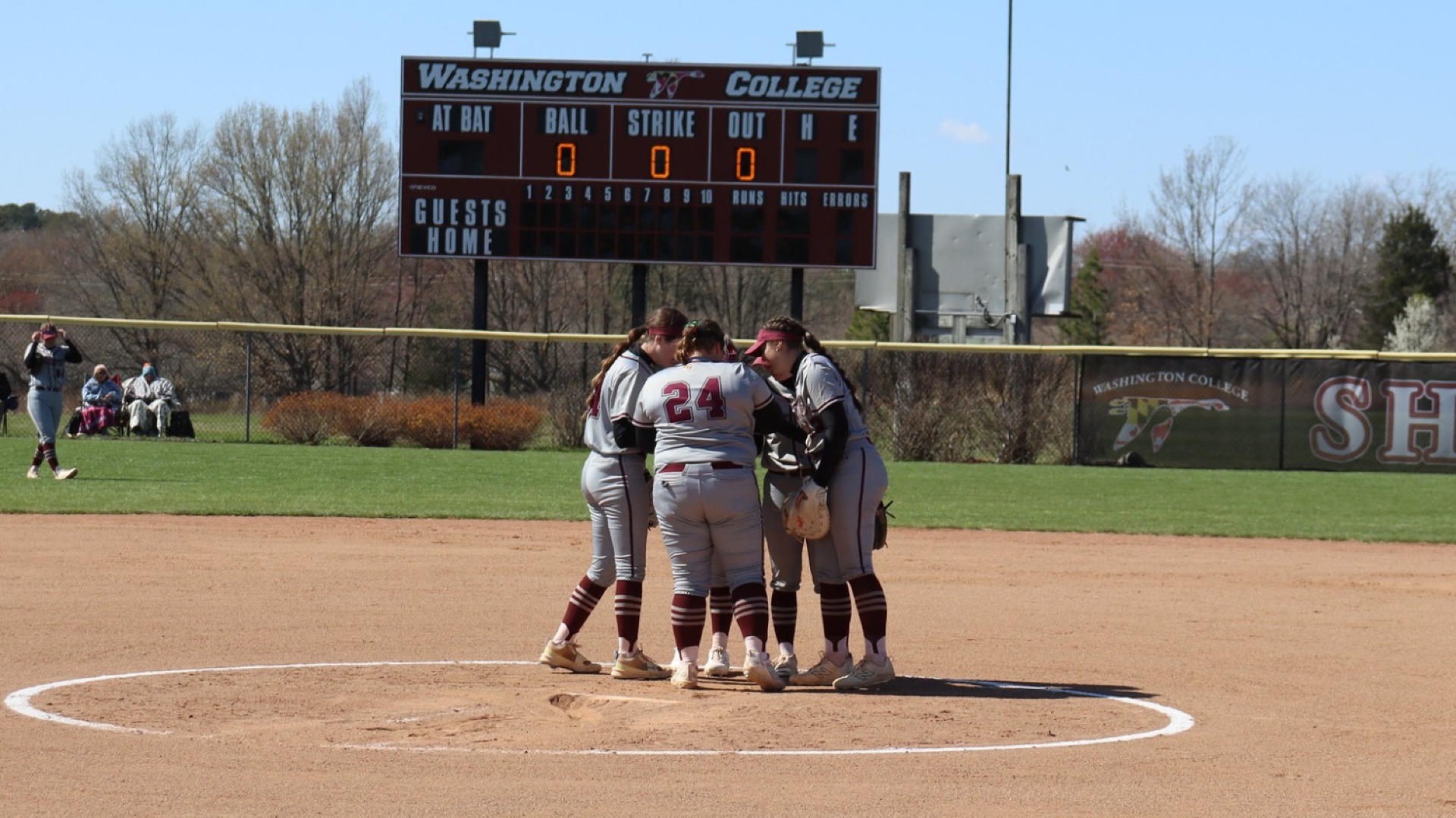 Shorewomen Softball Team Huddle 2026