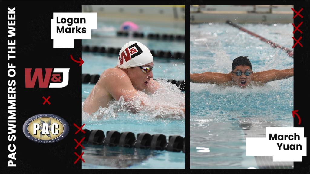 Logan Marks and March Yuan PAC Swimmer and Newcomer of the Week Graphic