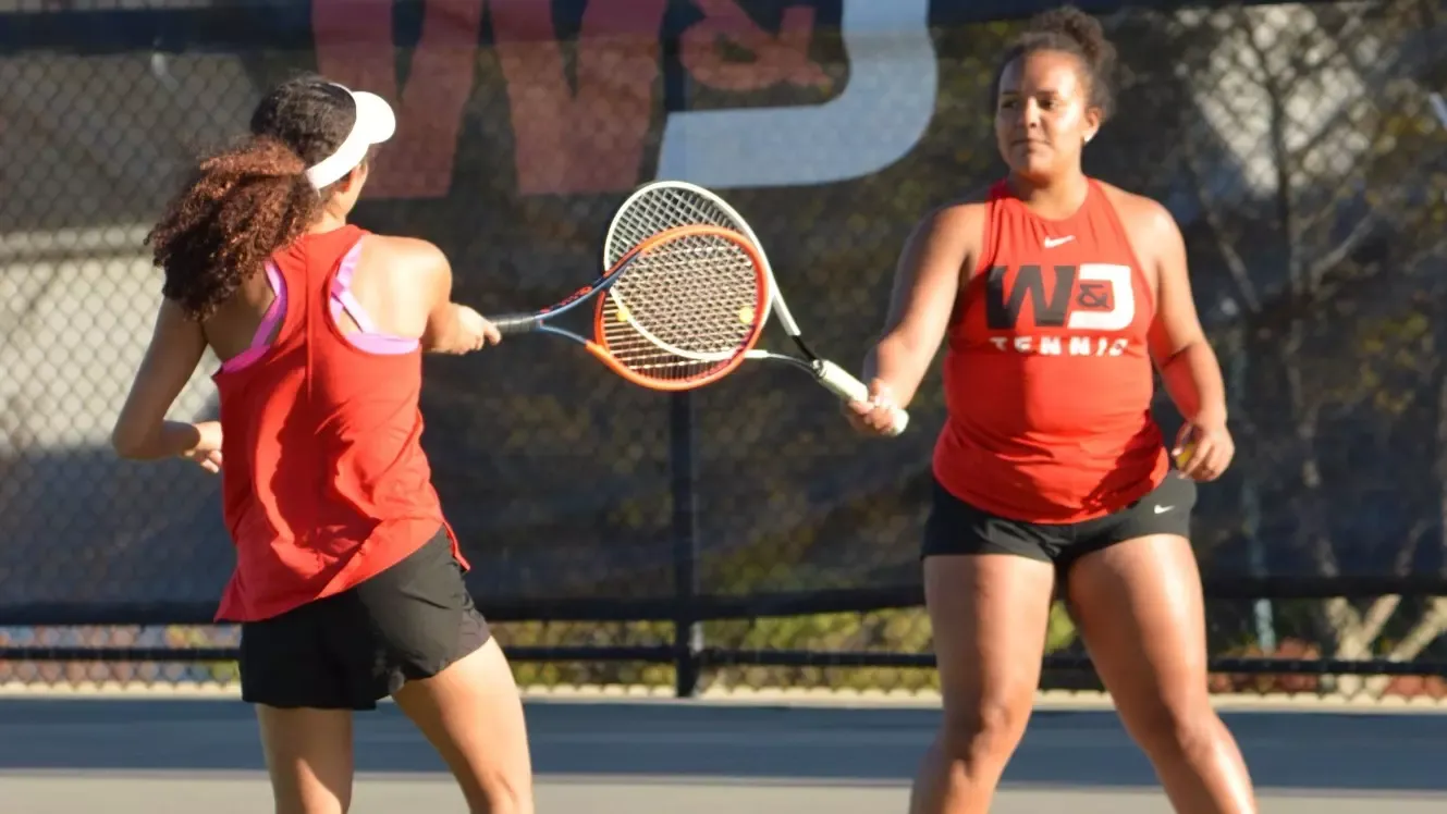 Maya Hamade and Bella Graham Doubles Action Shot