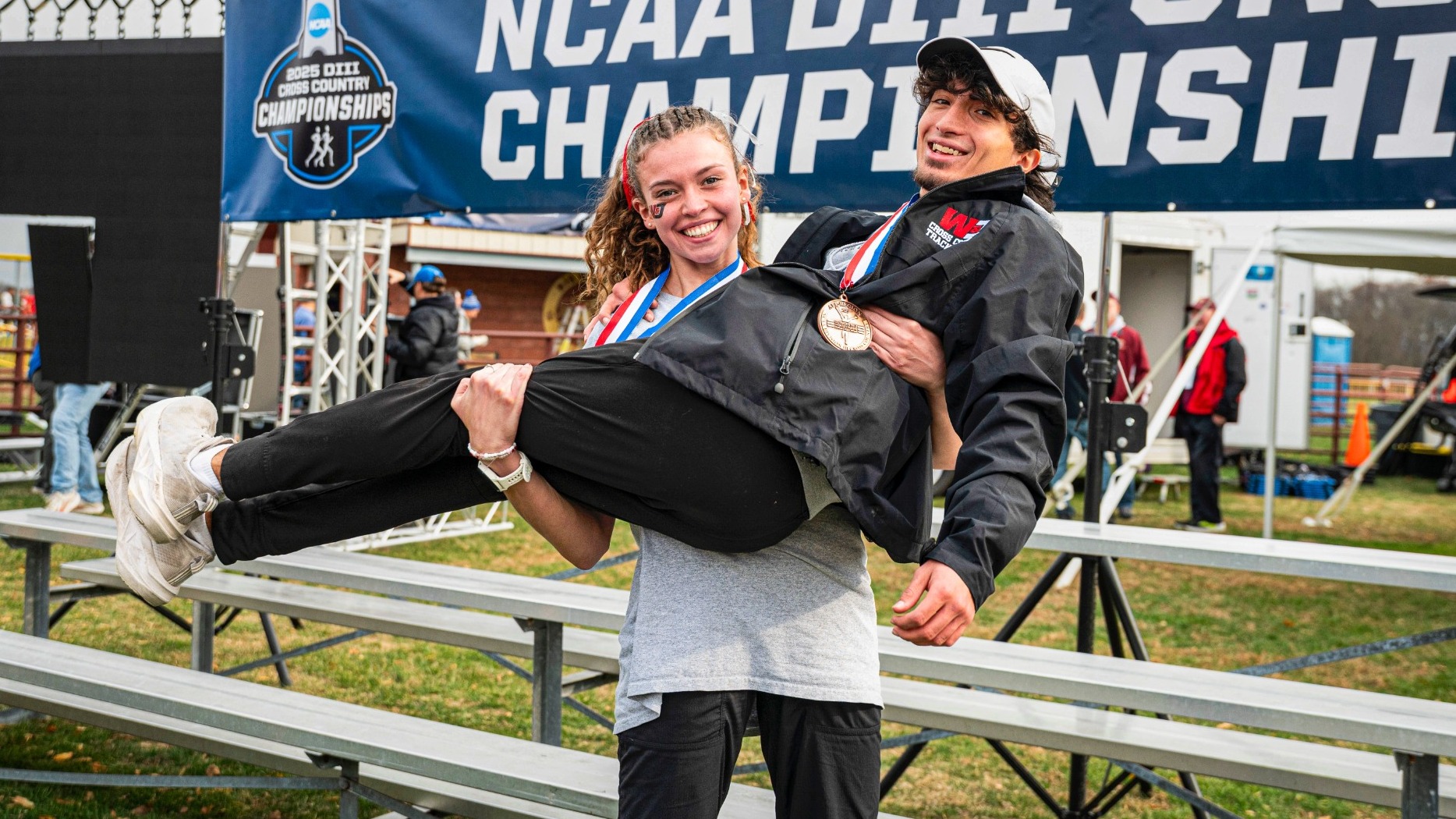 Anderson and Flitcraft following the 2025 NCAA Mid-Atlantic Regionals