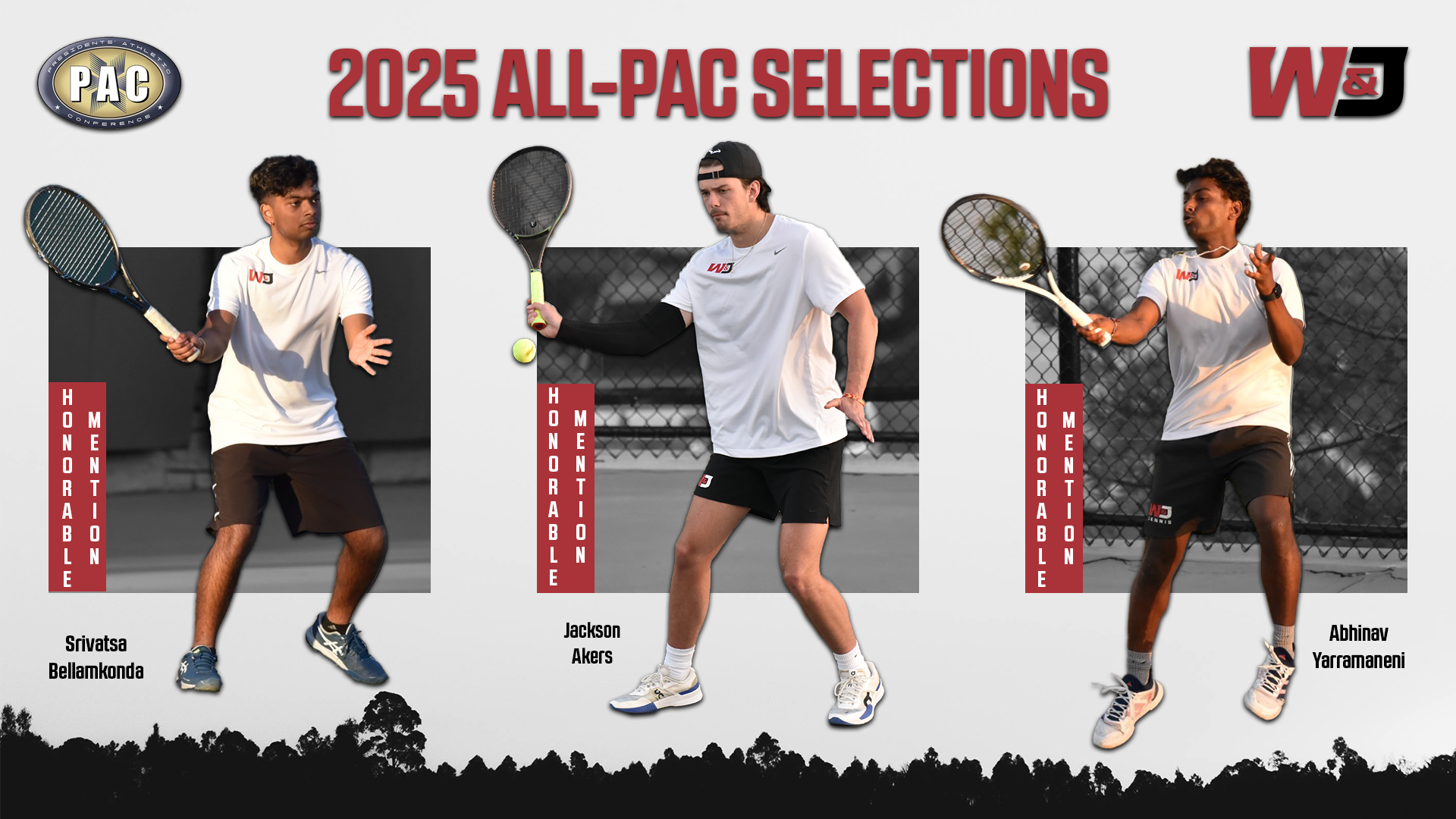Men's Tennis 2025 All-PAC Selections Graphic