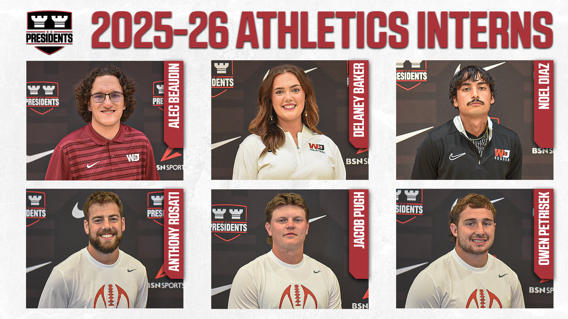 2025-26 Athletics Interns Graphic