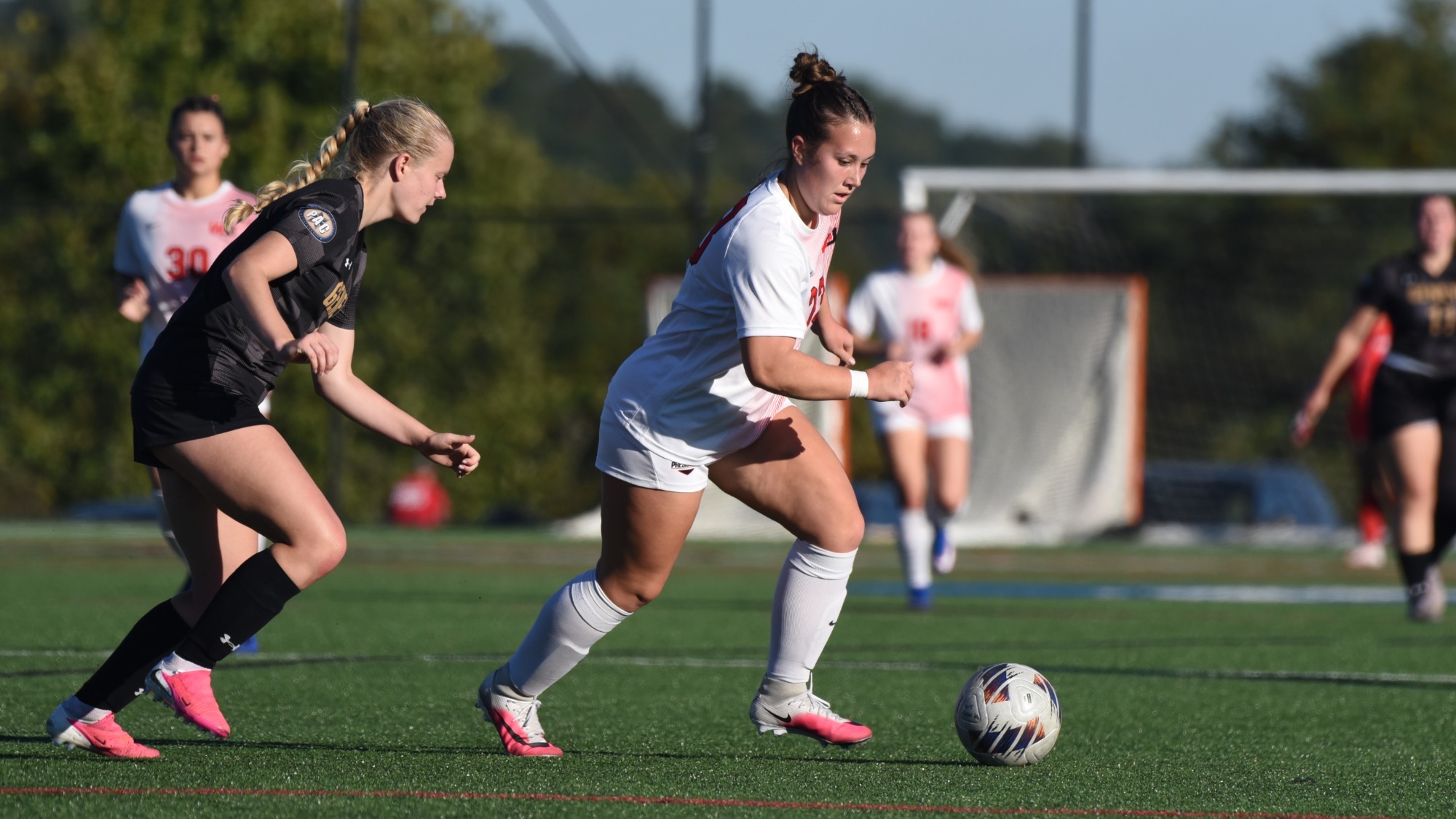 Maura Heberle looks to make a move in a 2026 game vs. Geneva on Senior Day