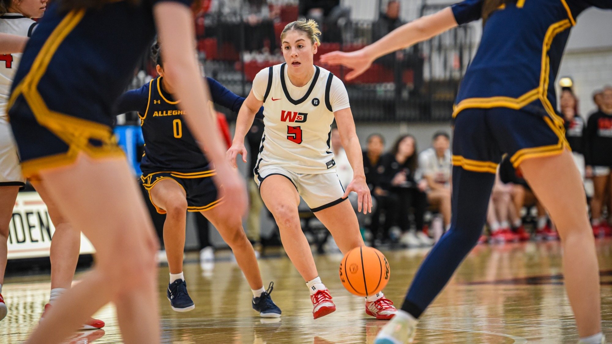 Riley DeRubbo Action Shot vs Allegheny