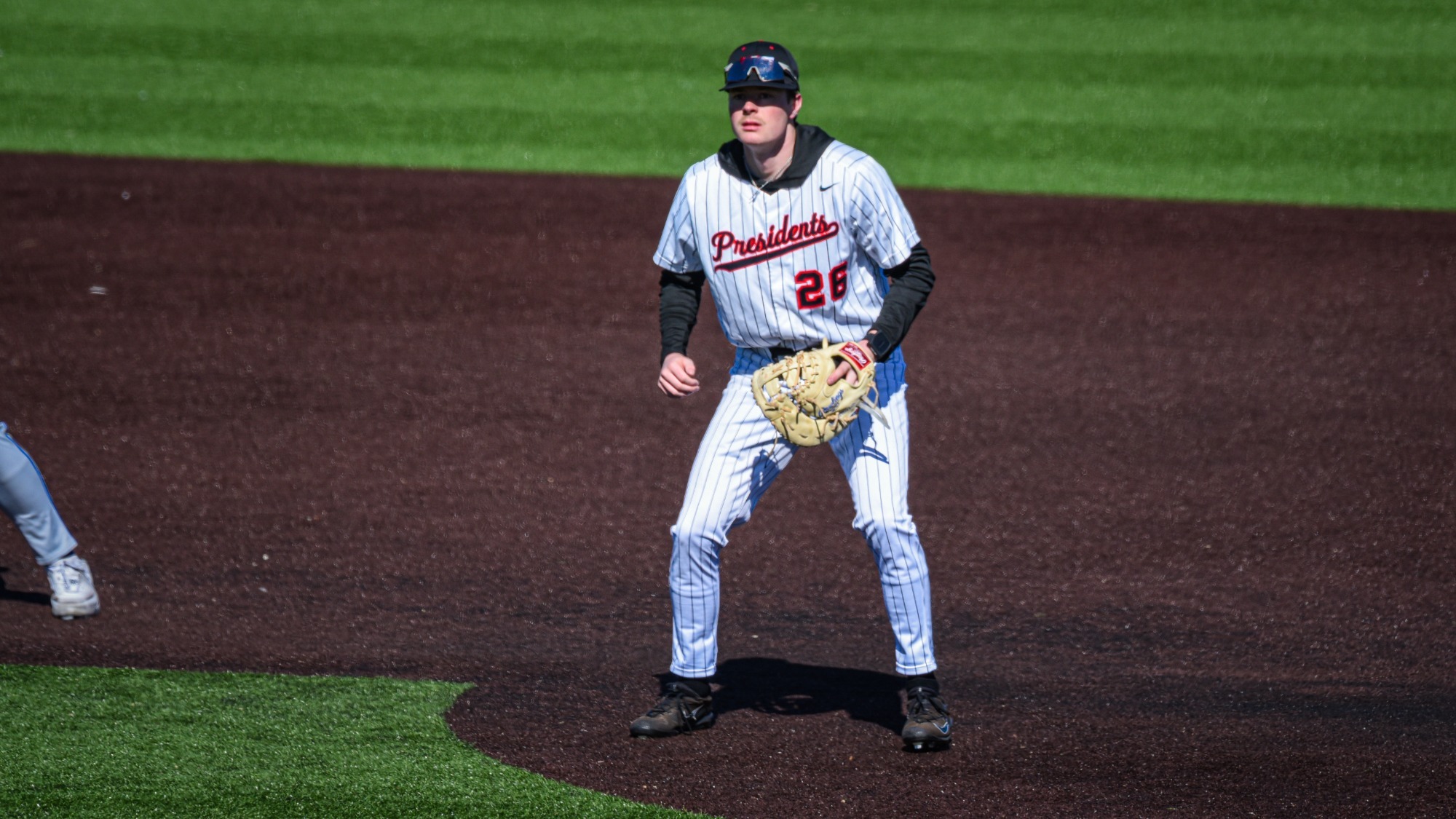 Josh Dezenzo playing first base vs #11 CWRU 2026
