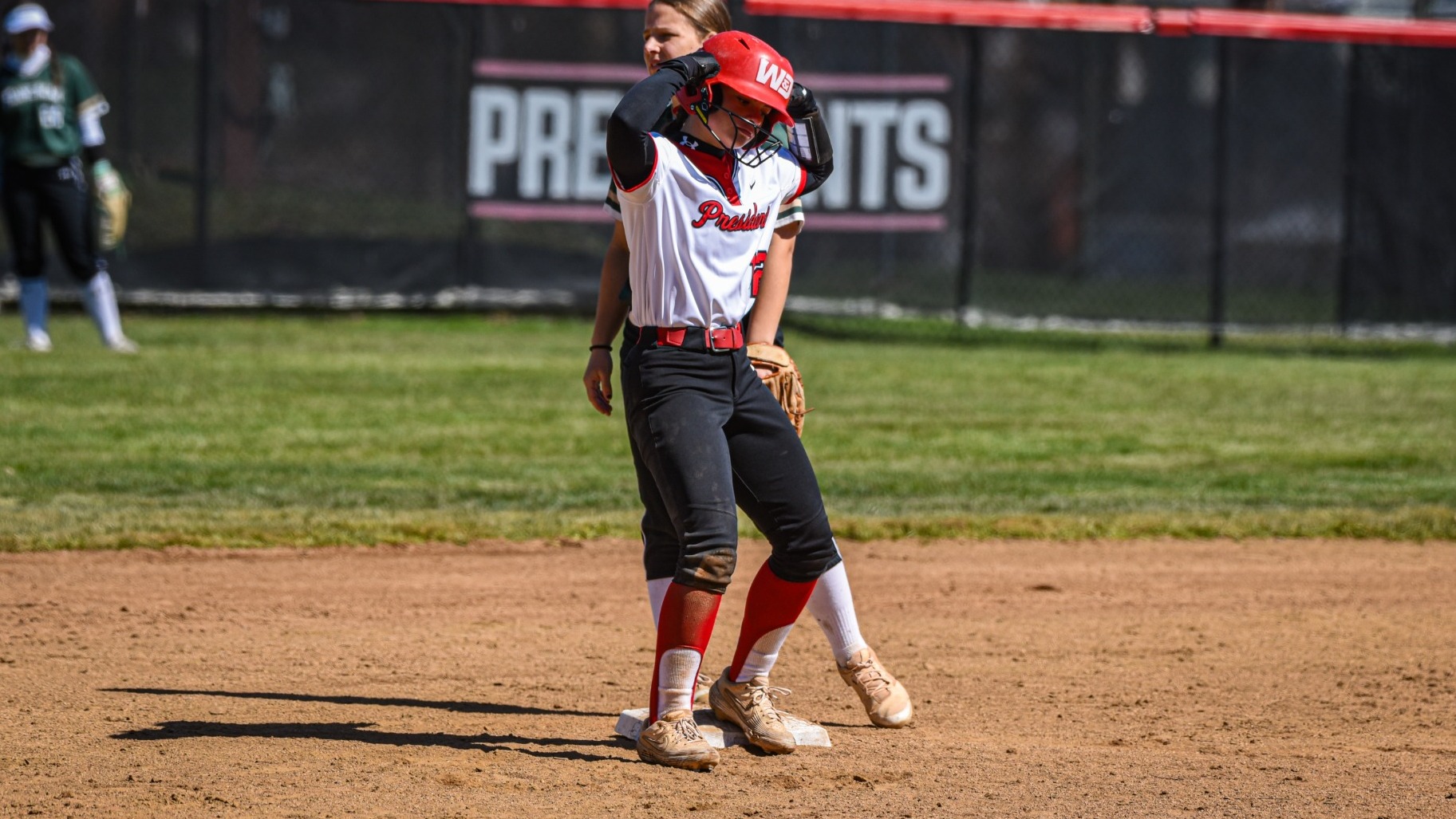 Julia DiPietro-Harvey action shot on senior day vs Franciscan