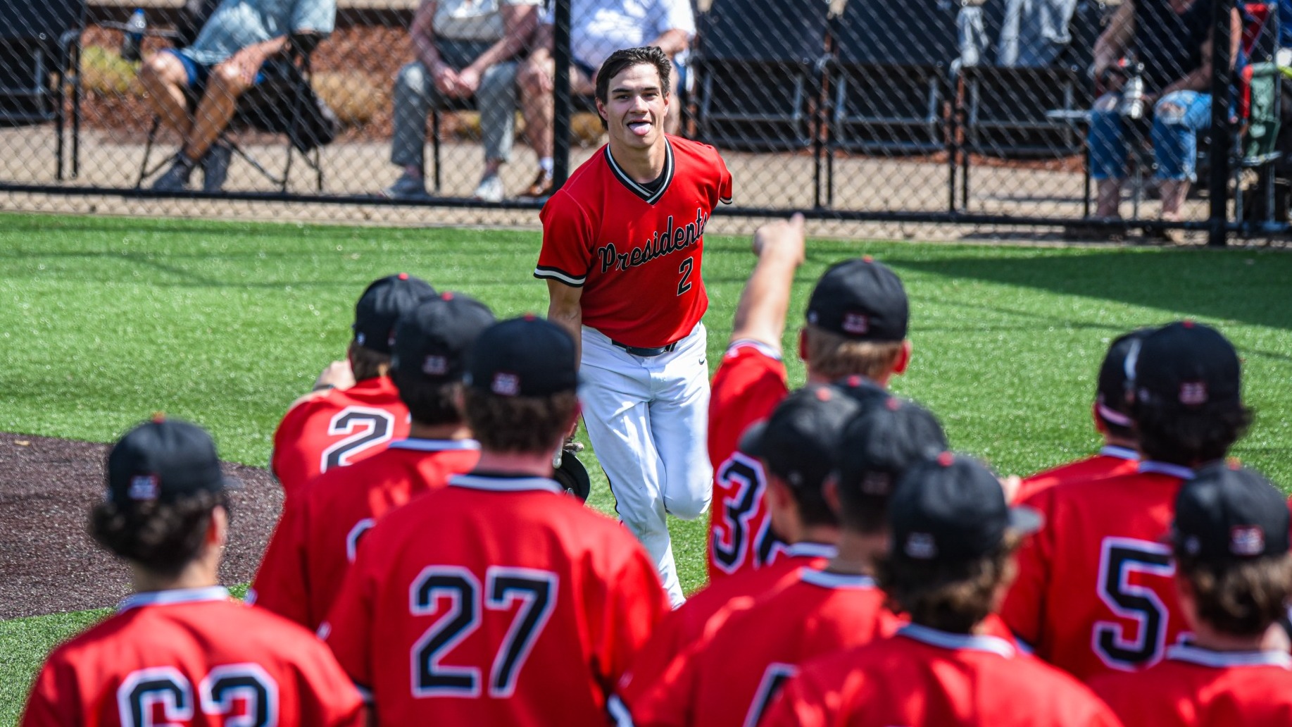 Teddy Platt Celebrating hitting for the cycle against Allegheny 2026