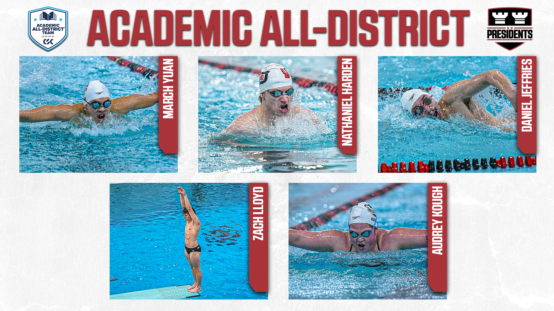 CSC 2025-26 Academic All-District Swimming & Diving 