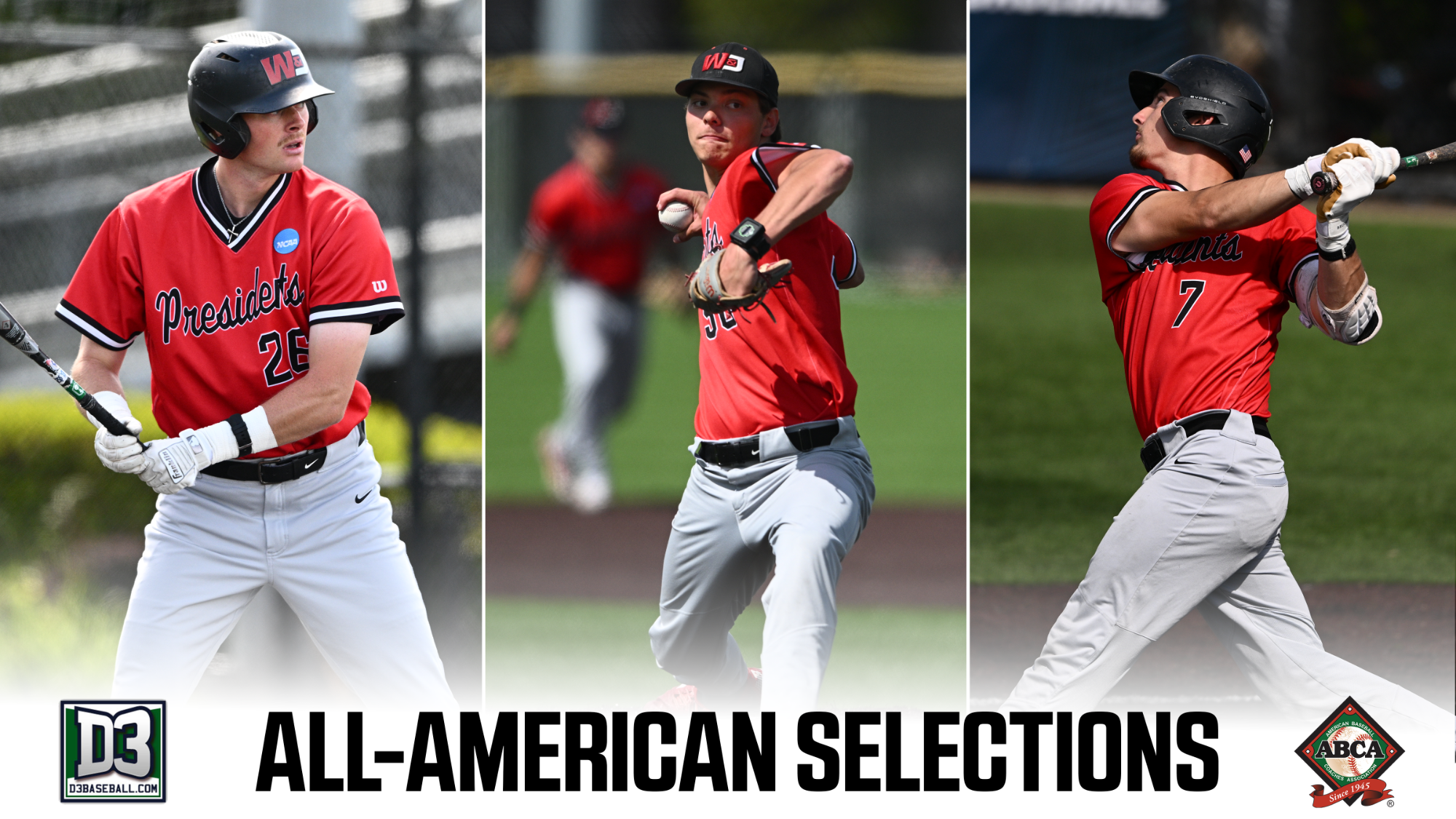 W&J Awarded Three 2026 Baseball All-America Designations