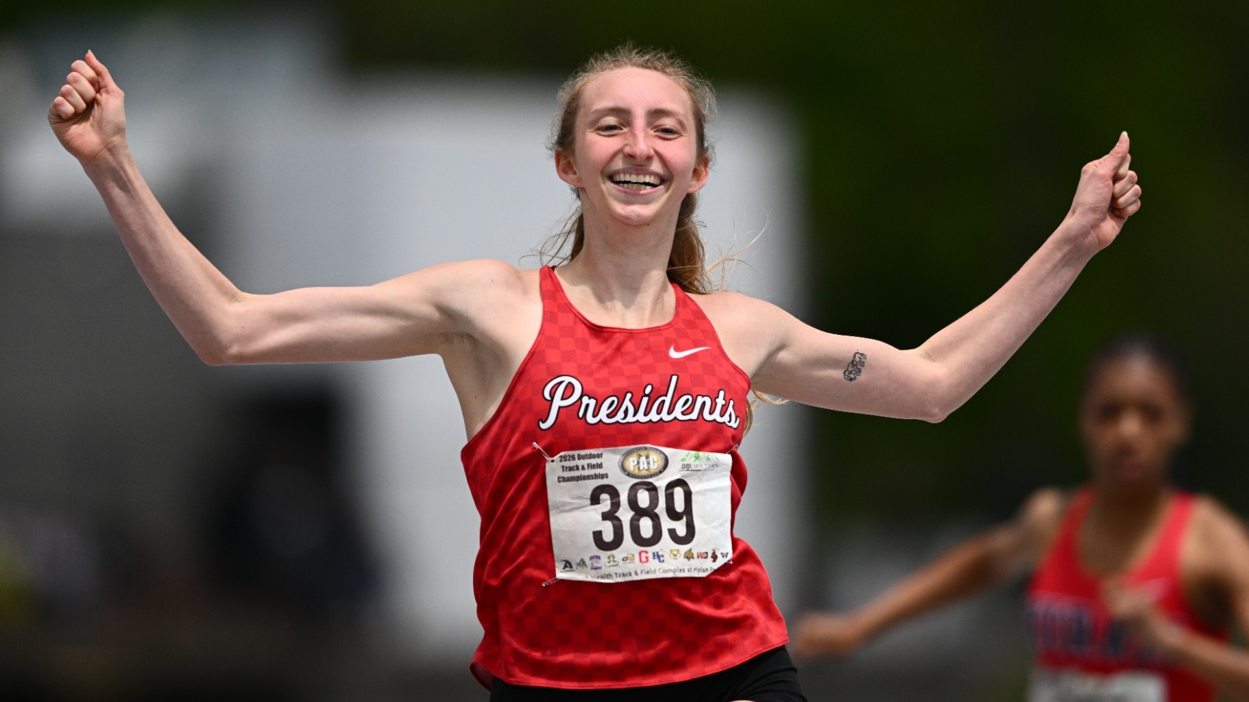 Sarah Schneider Action Shot at 2026 PAC Outdoor Championships