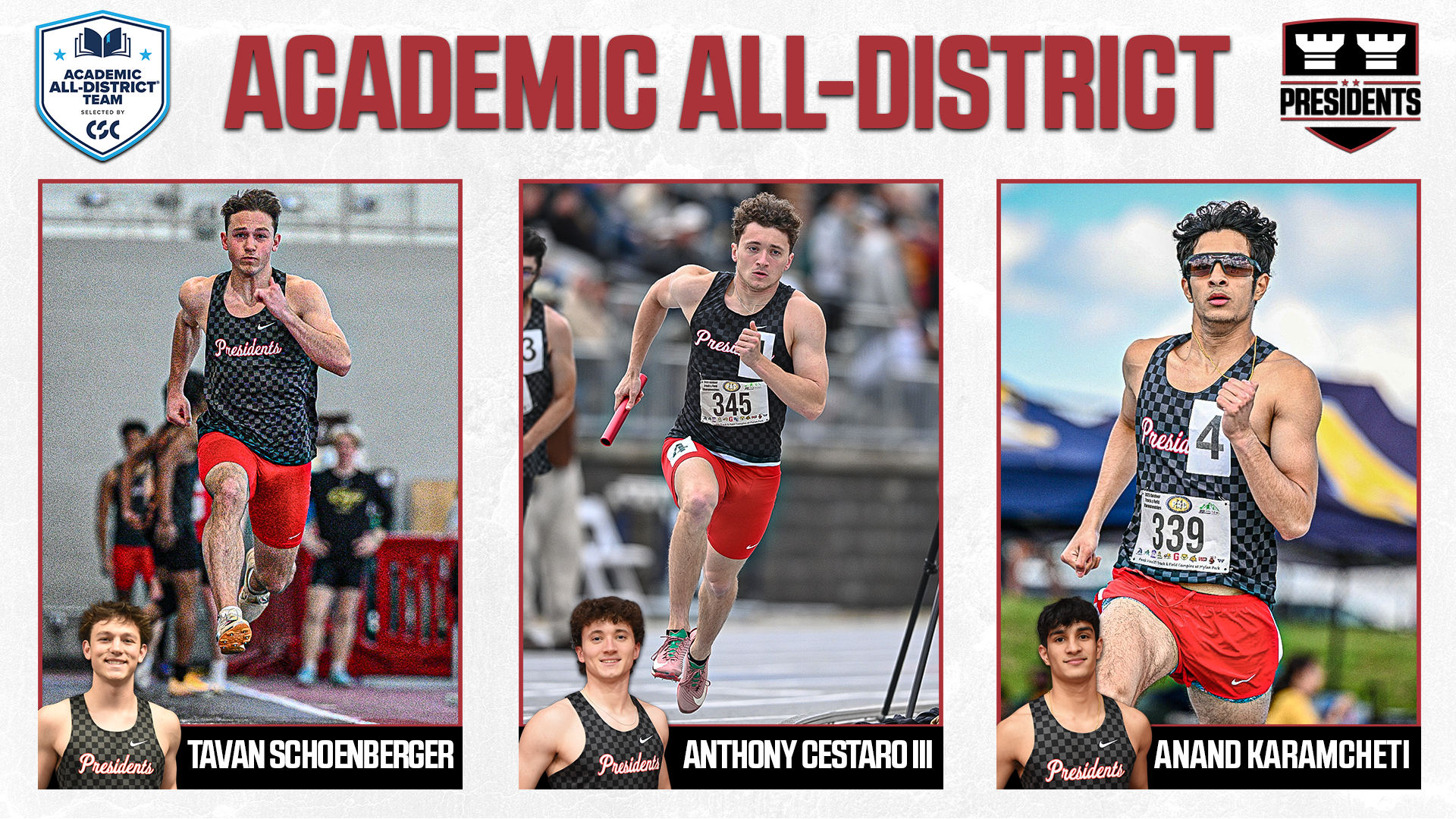 Men's XCTF CSC Academic All-District 2026