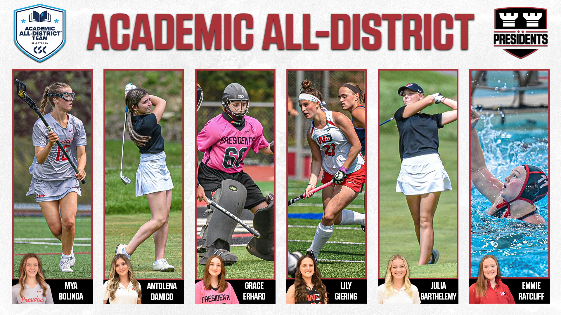 CSC Women's Academic At-Large All-District Graphic