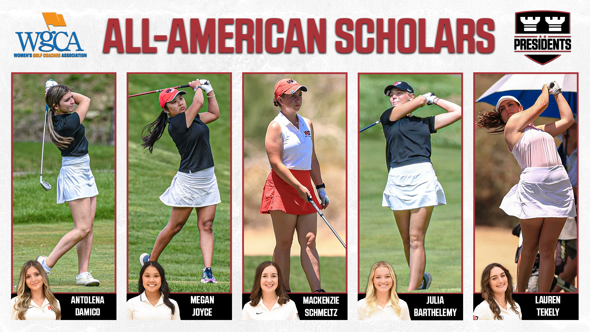 Women's Golf 25-26 WGCA All-American Scholars