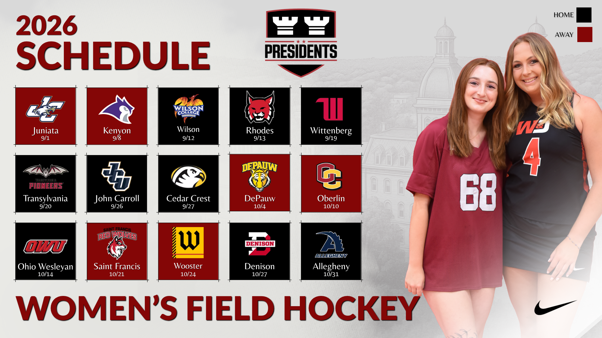 2026 Field Hockey Schedule Graphic