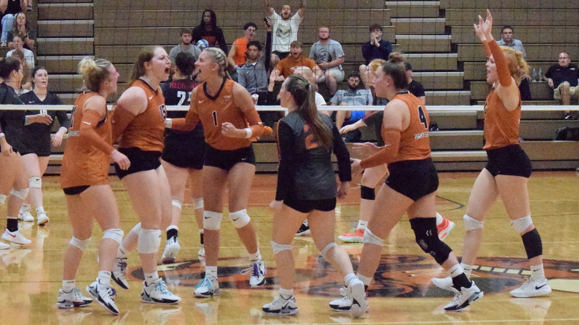 Volleyball sweeps home trimatch Waynesburg University Athletics