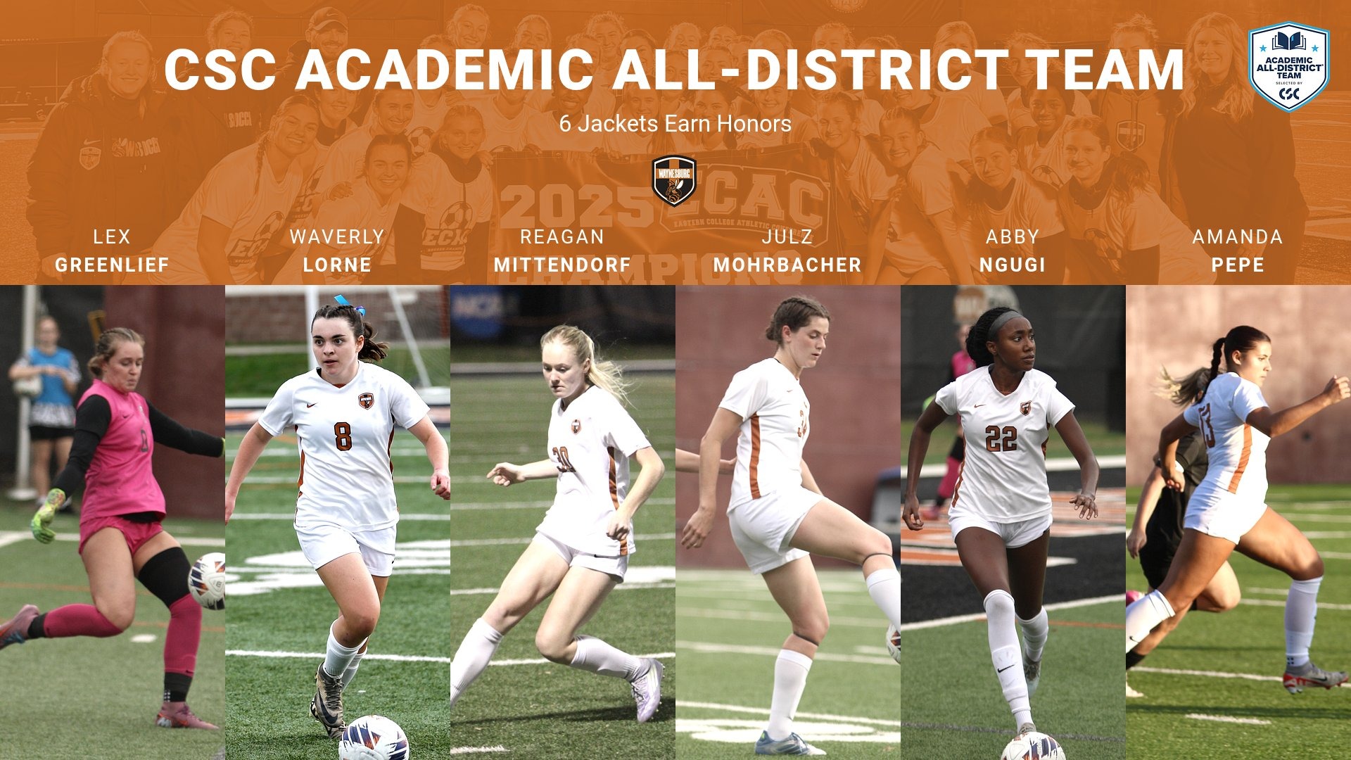 2025 CSC Academic All-District Womens Soccer