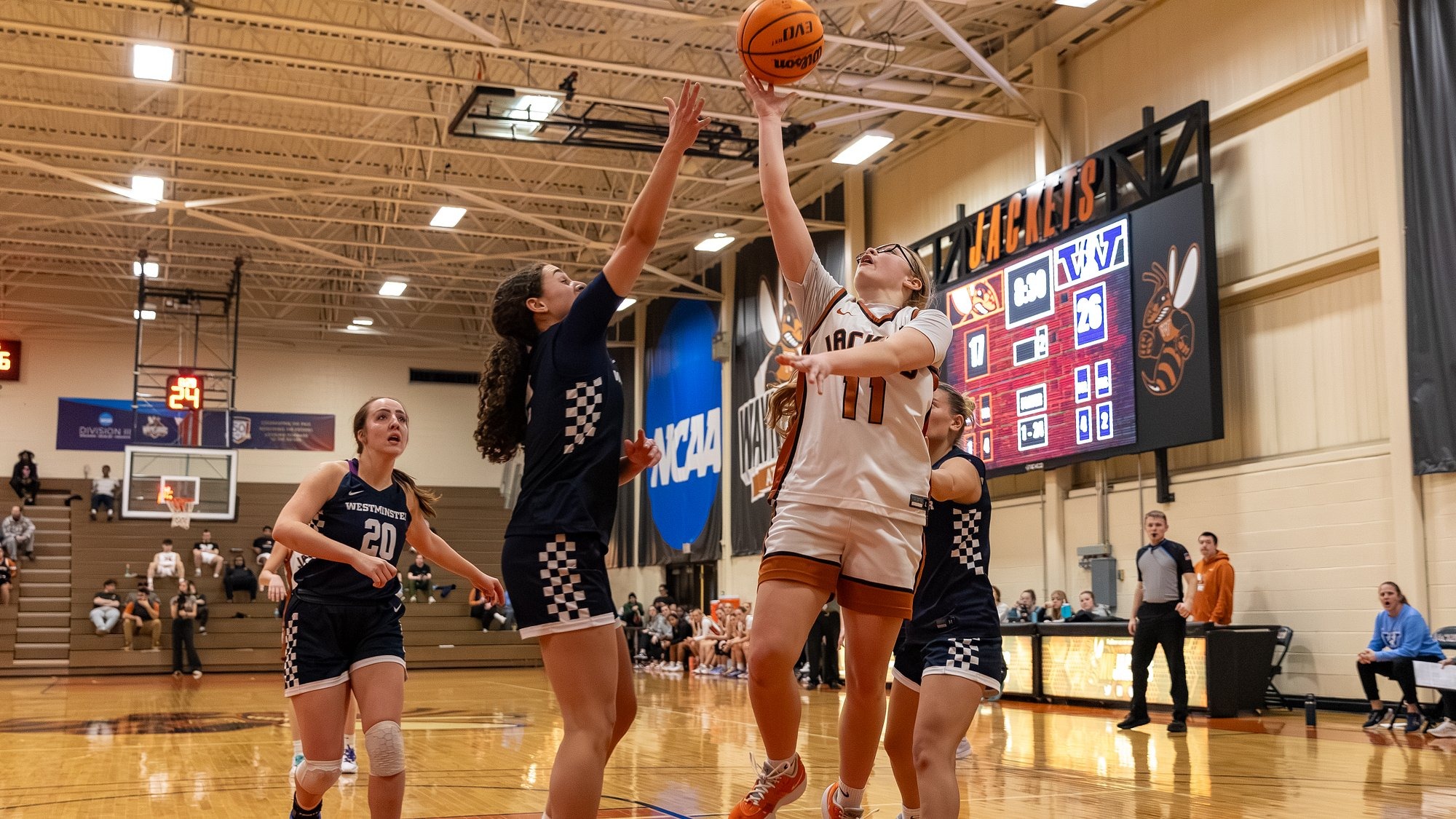McFadden goes up for a layup