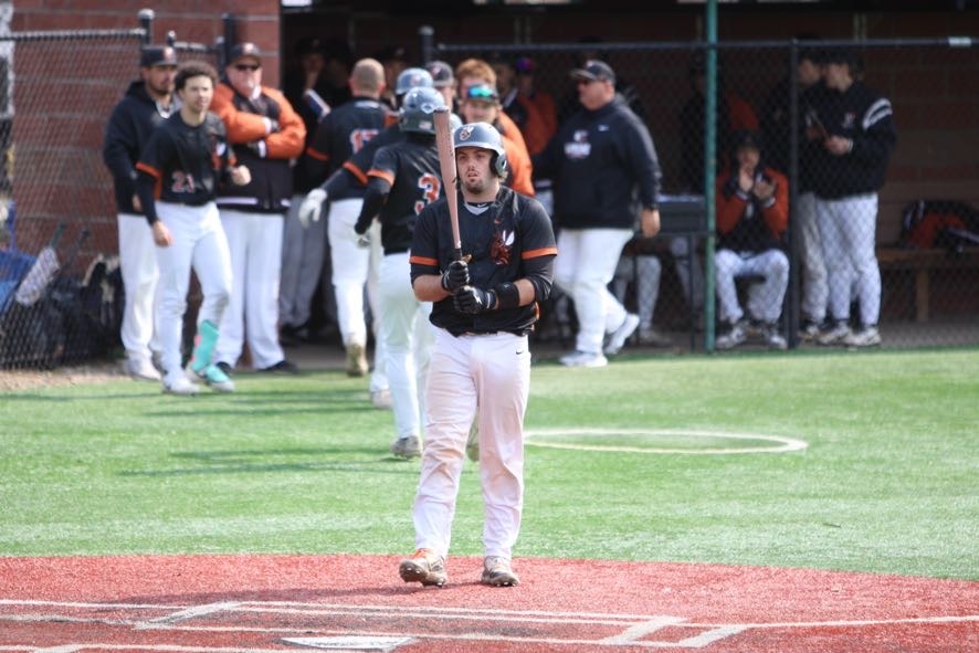 Hunter Mamie walks to the plate