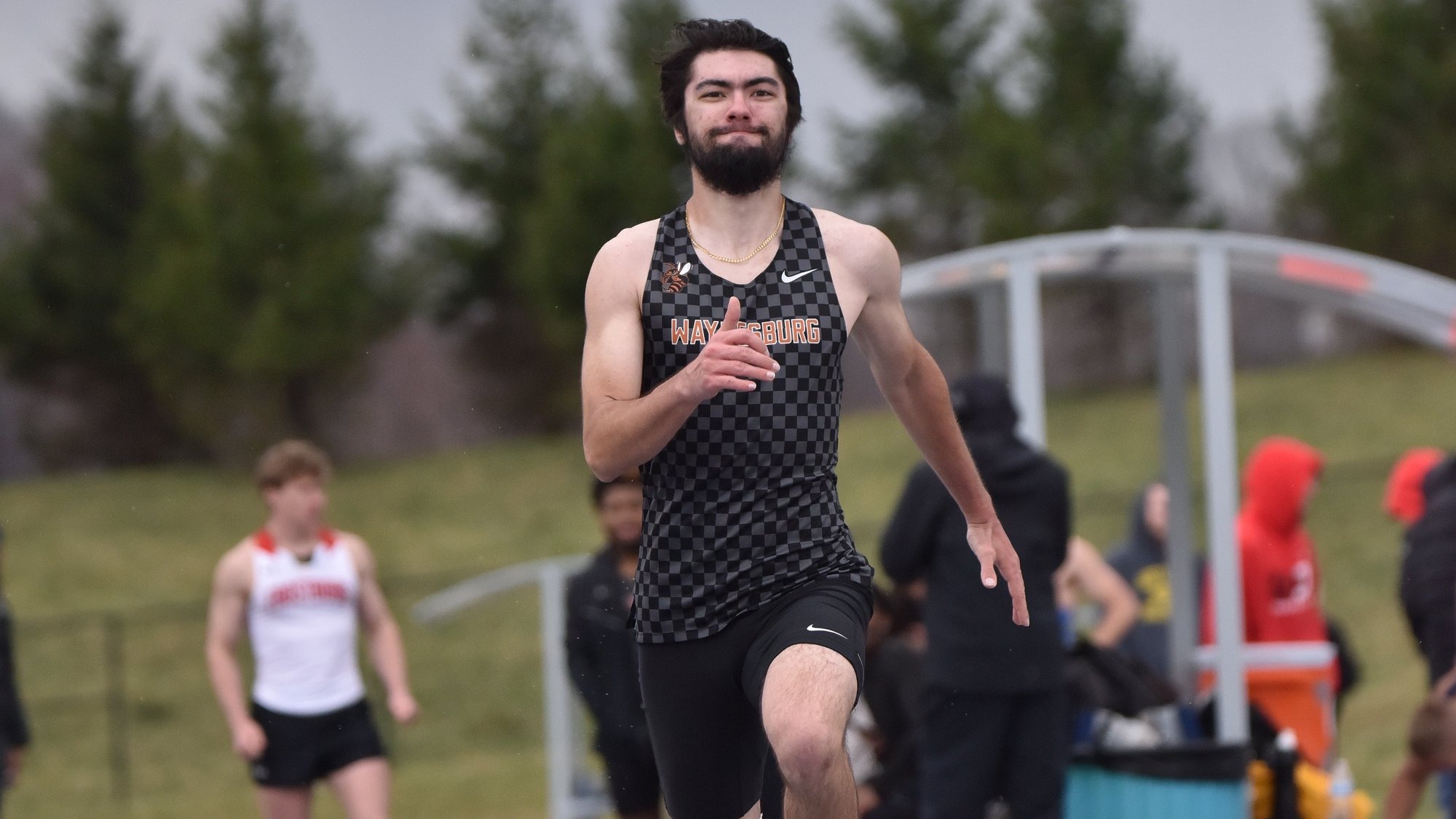 Dequan DeBauche in the long jump