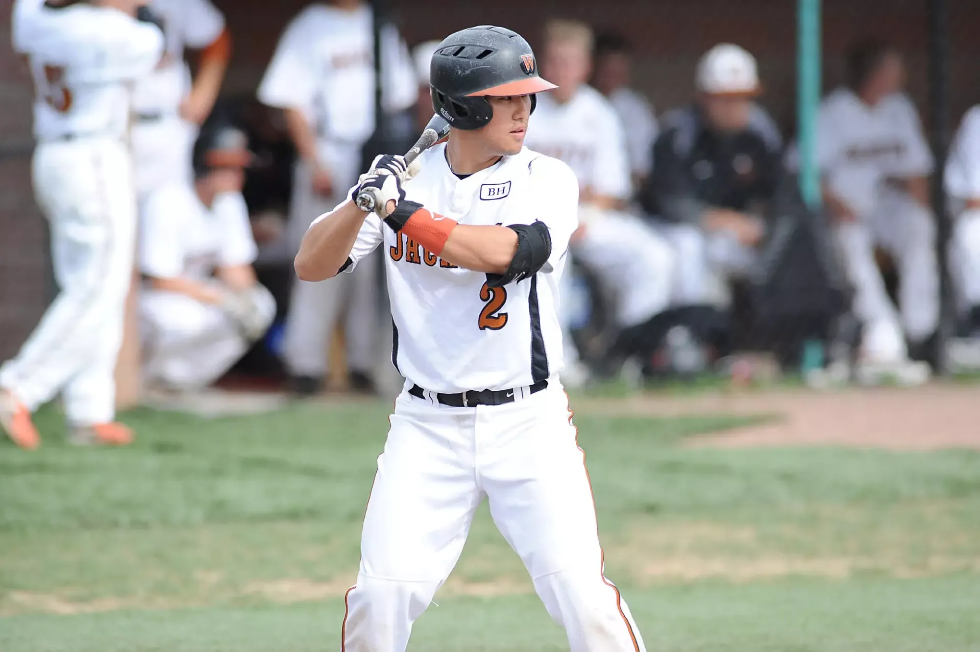 Kyle Sasala stands in the batters box and waits for a pitch