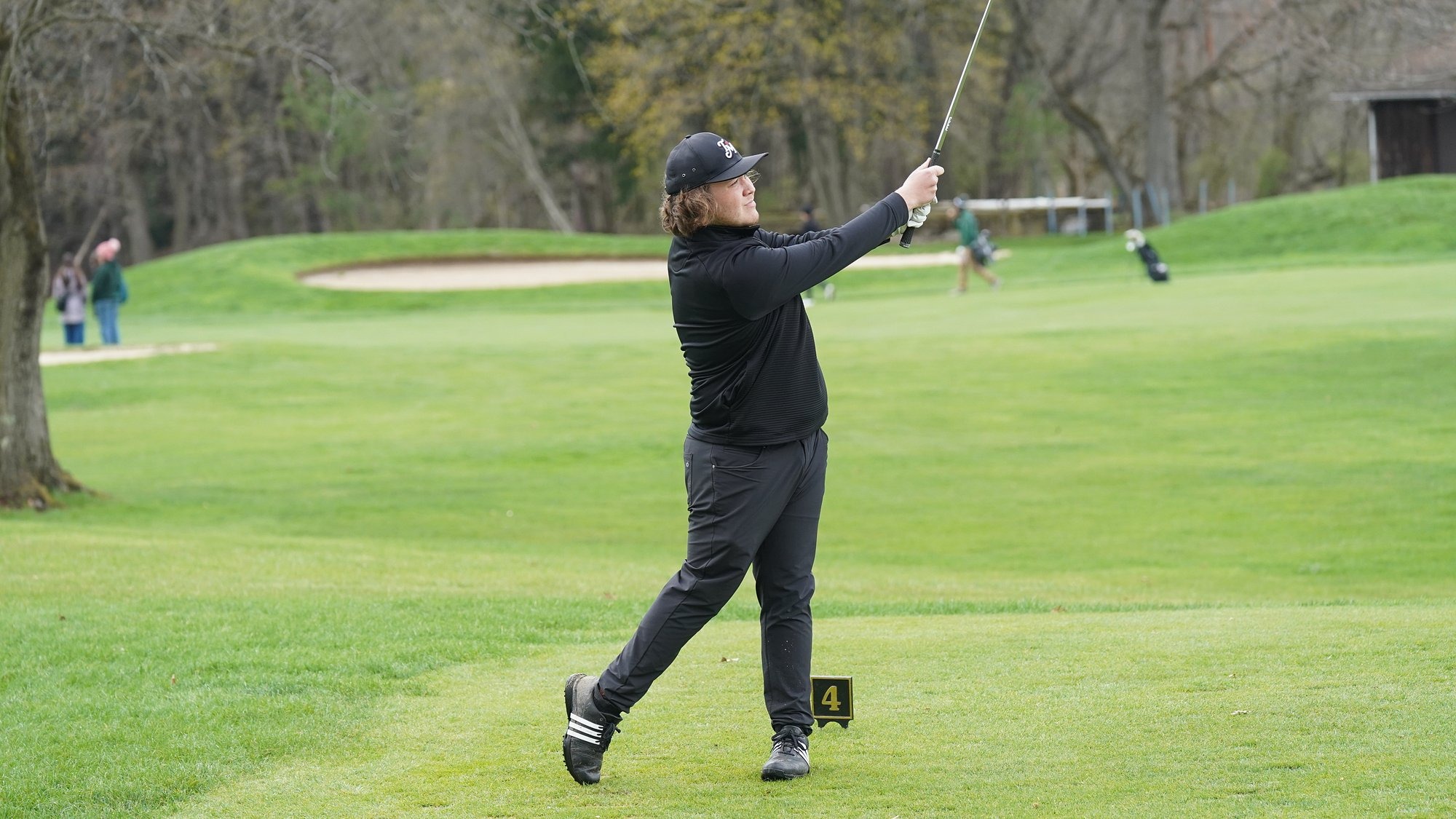 Brady Donovan follow through at Thiel Spring Invitational