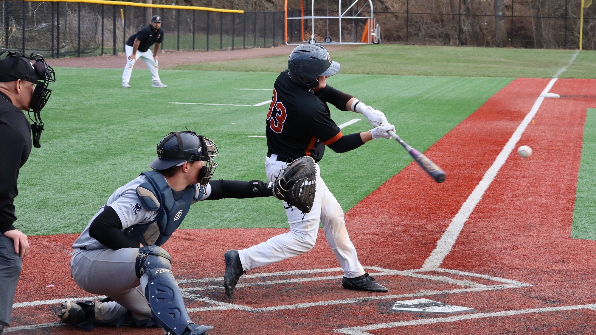 Sam Watson hitting the baseball