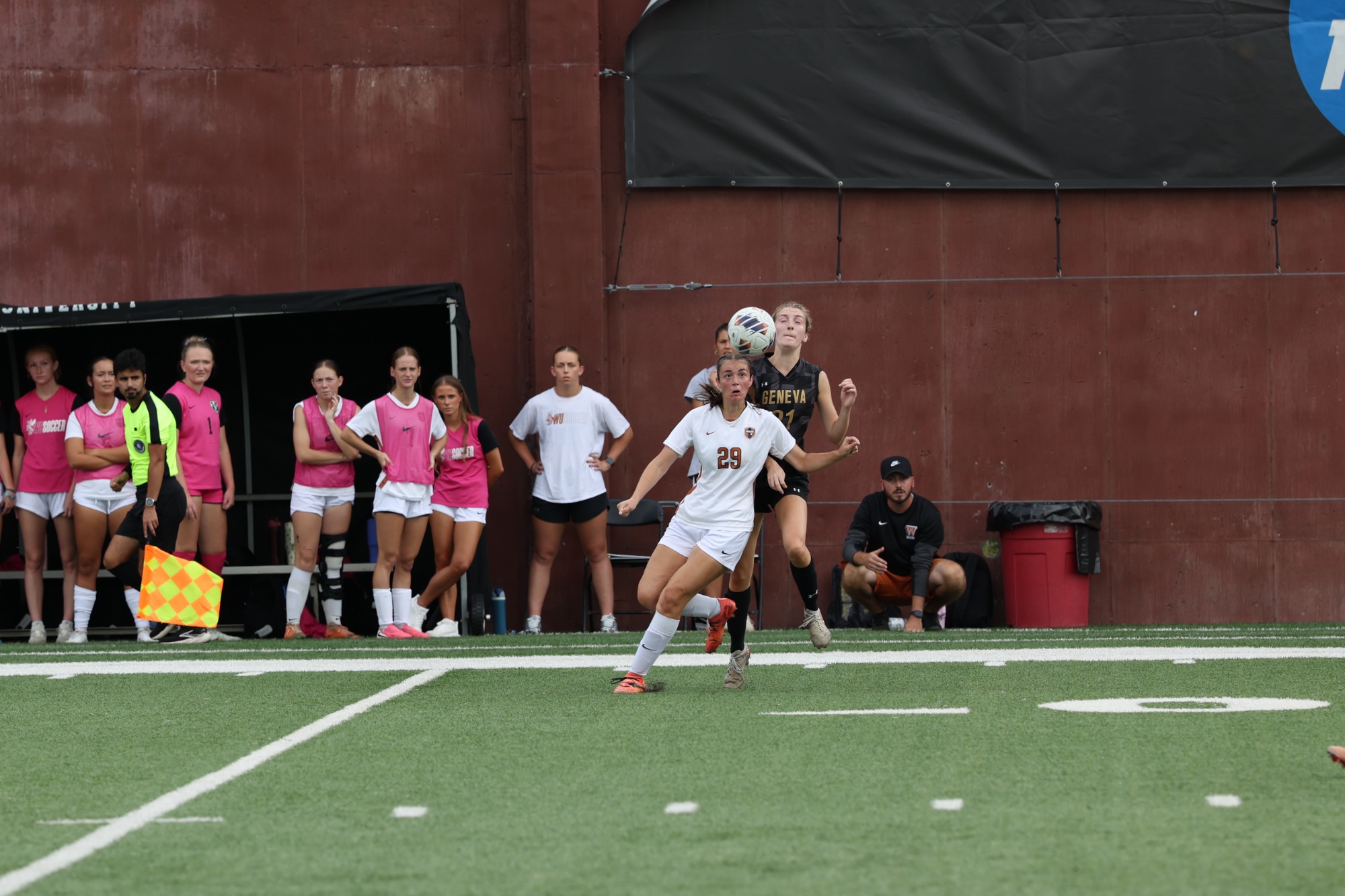 Jocelyn Stiffler looking to recieve a ball. 