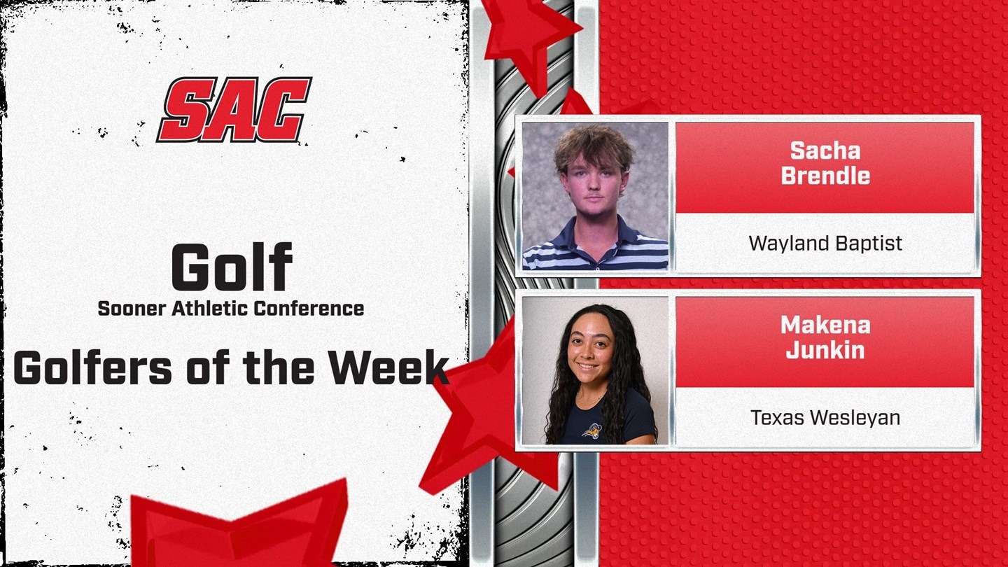 Sacha Brendle SAC Men's Golfer of the Week graphic