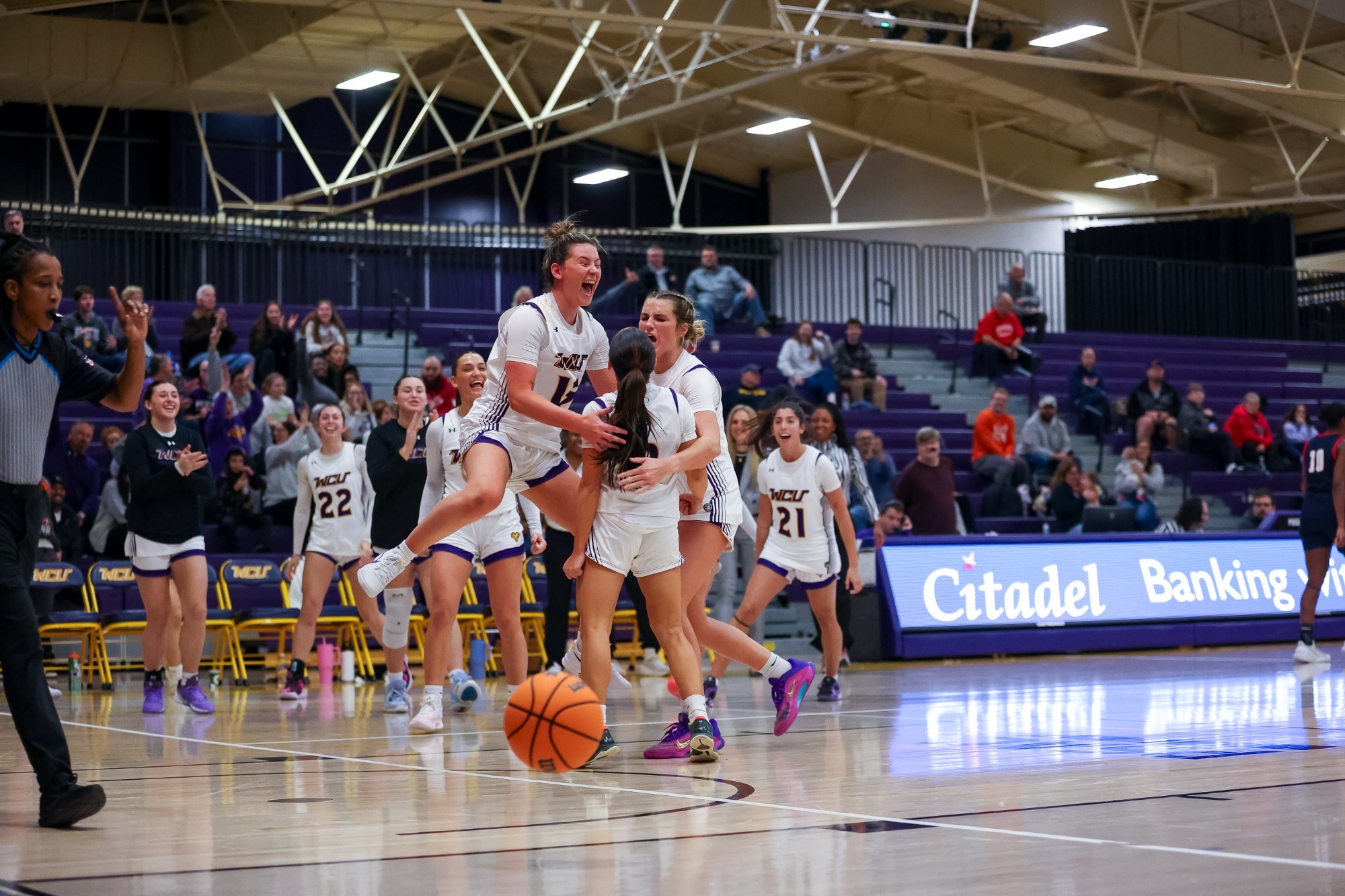 WCU celebrates a buzzer-beating three by Kimi Sayson SY