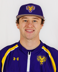 Evan Sullivan Head Shot Assistant Coach Purple Batting Practice Warmup and Purple Hat