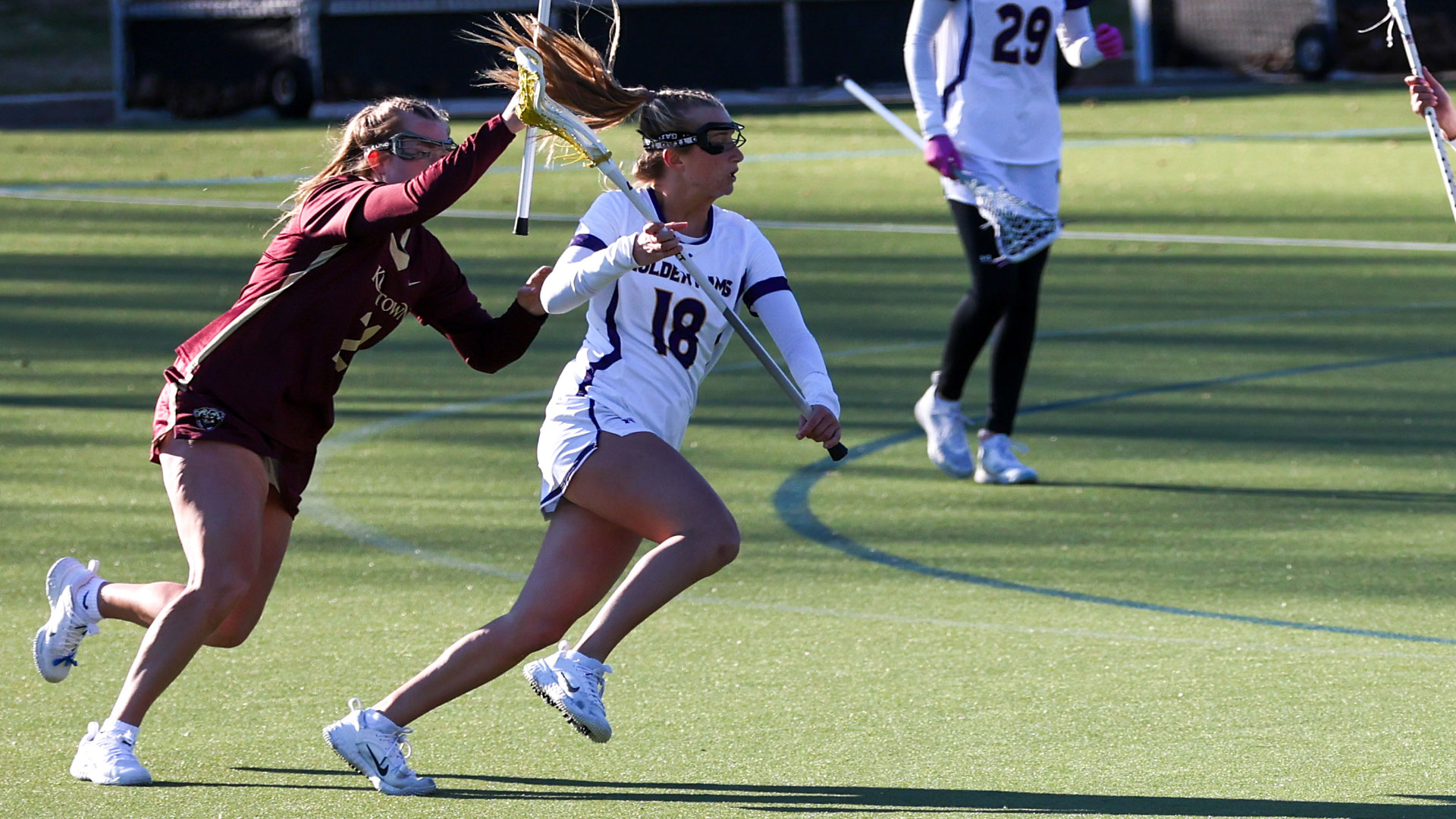 Ava Sheeran Drives to goal at home vs Kutztown on 3-18-26