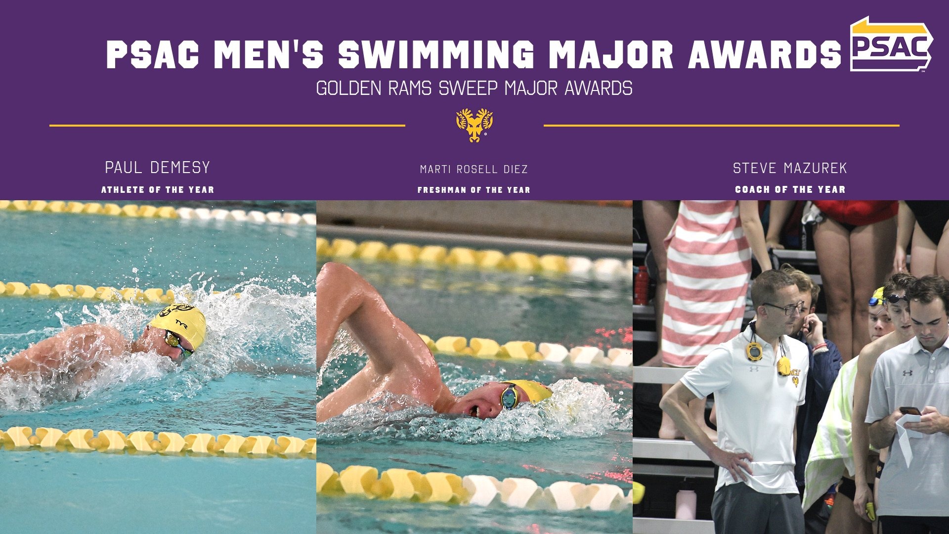 PSAC MEN'S SWIM AWARD COVER