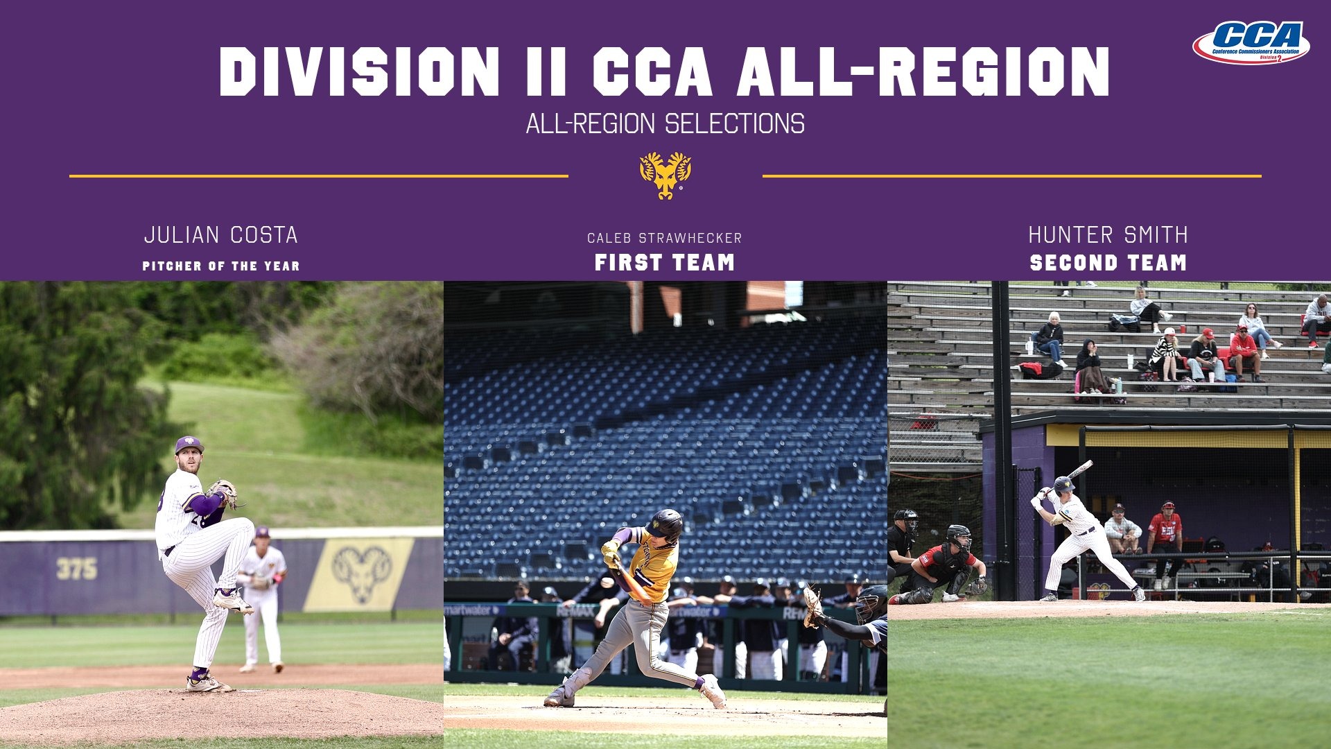 D2CCA BASEBALL ALL-REGION GRAPHIC COSTA PITCHER OF THE YEAR/FIRST TEAM, STRAWHECKER FIRST TEAM, SMITH SECOND TEAM
