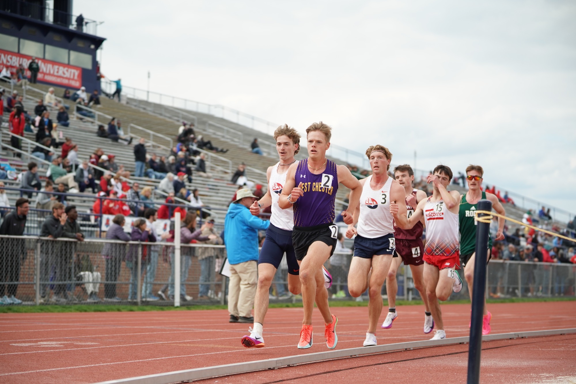 Josh Miller running 5K at PSAC Outdoor Track and Field Championships