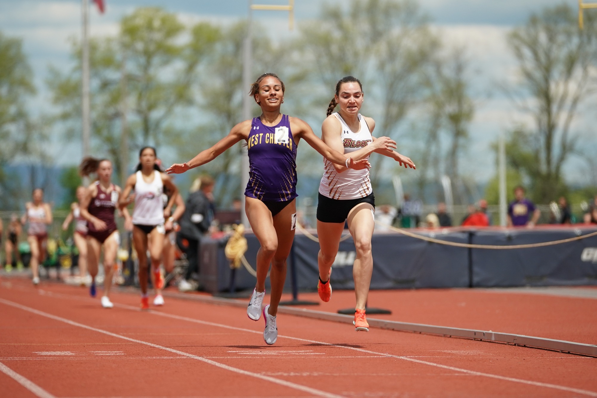 Cassie Nugin winning 1500 vs Tepper of Bloomsburg