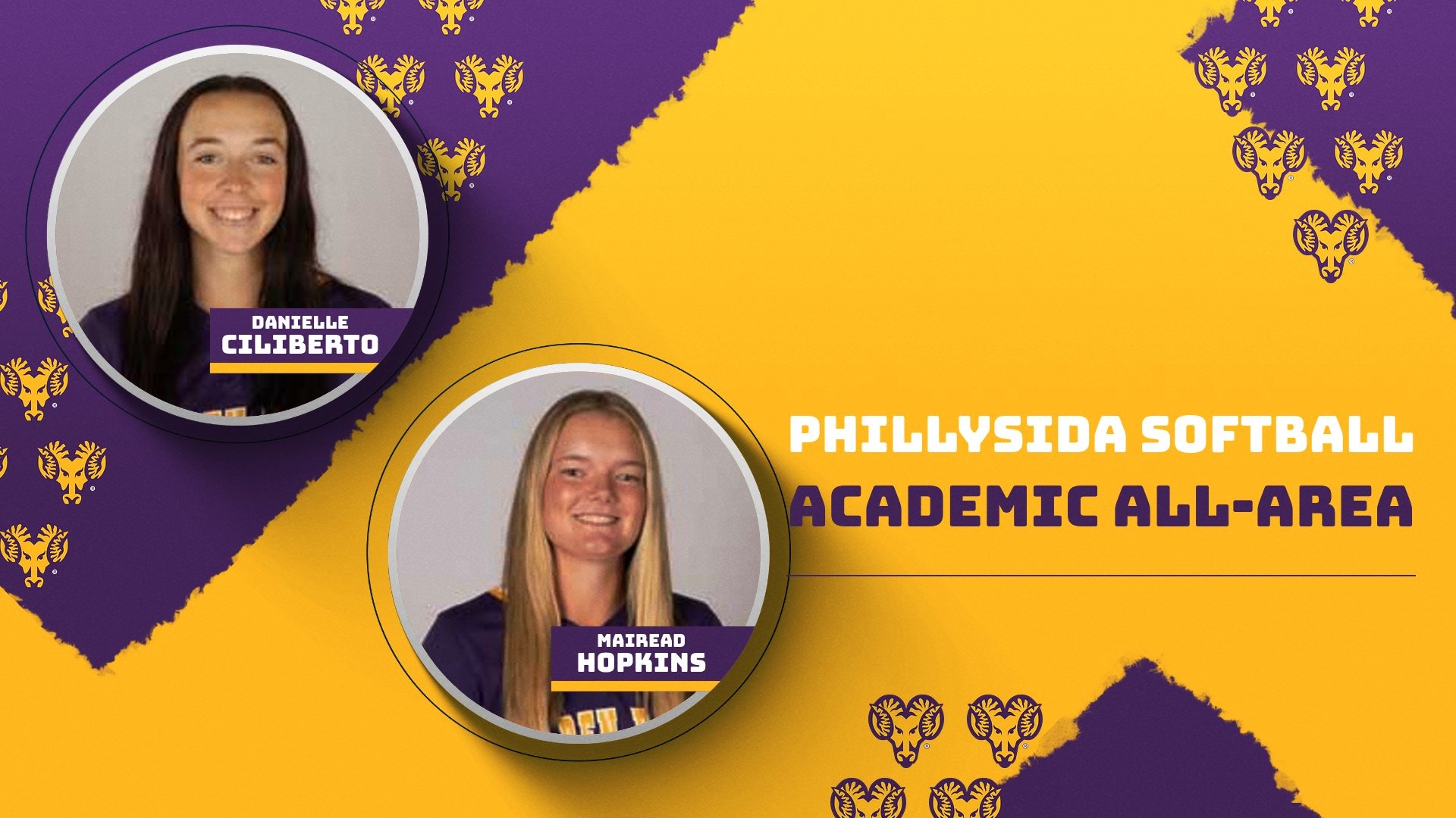 DANIELLE CILIBERTO AND MAIREAD HOPKINS NAMED PHILLYSIDA ACADEMIC ALL-AREA