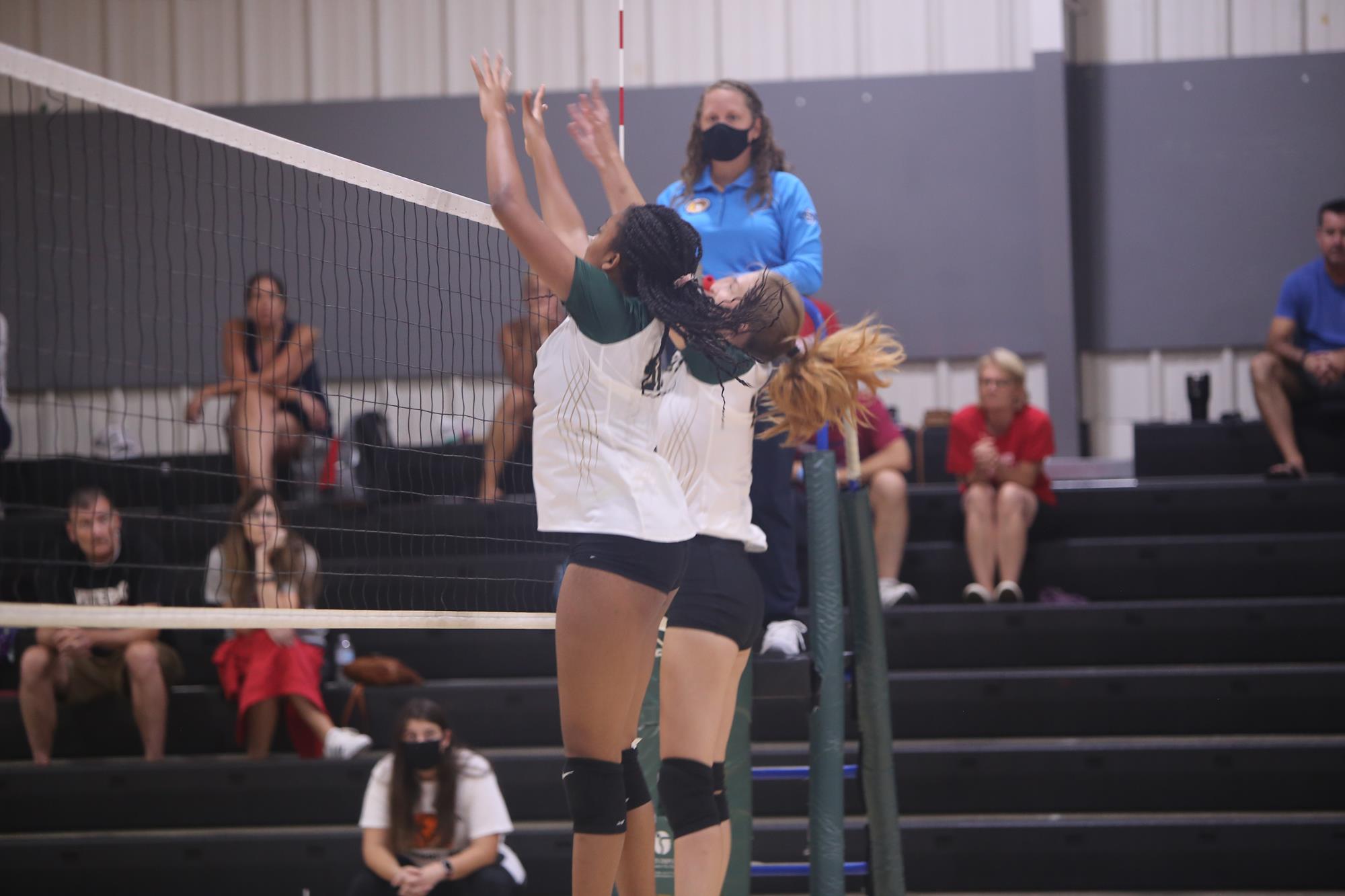 Women’s volleyball shows grit in pair of losses to No. 13 Viterbo