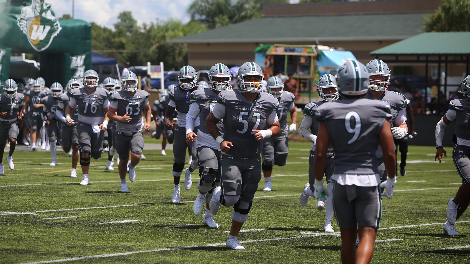 Football Running out of the tunnel in season opener