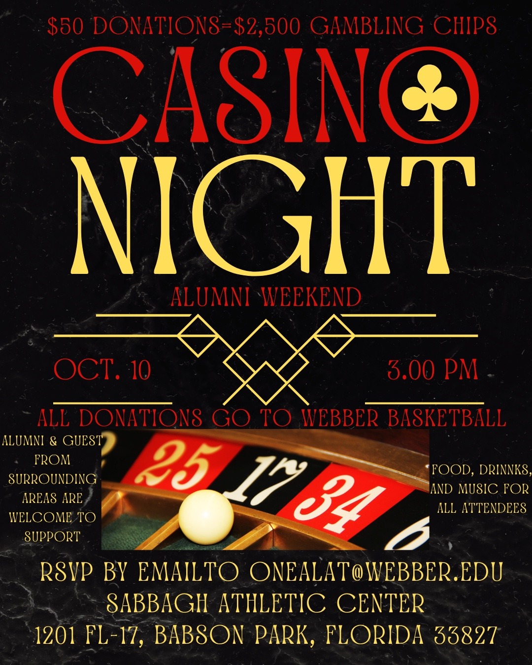 Alumni Casino Night Graphic