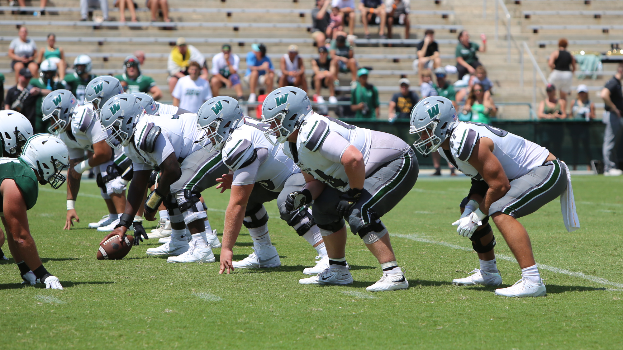 O-line waiting for the snap used for Campbellsville Game