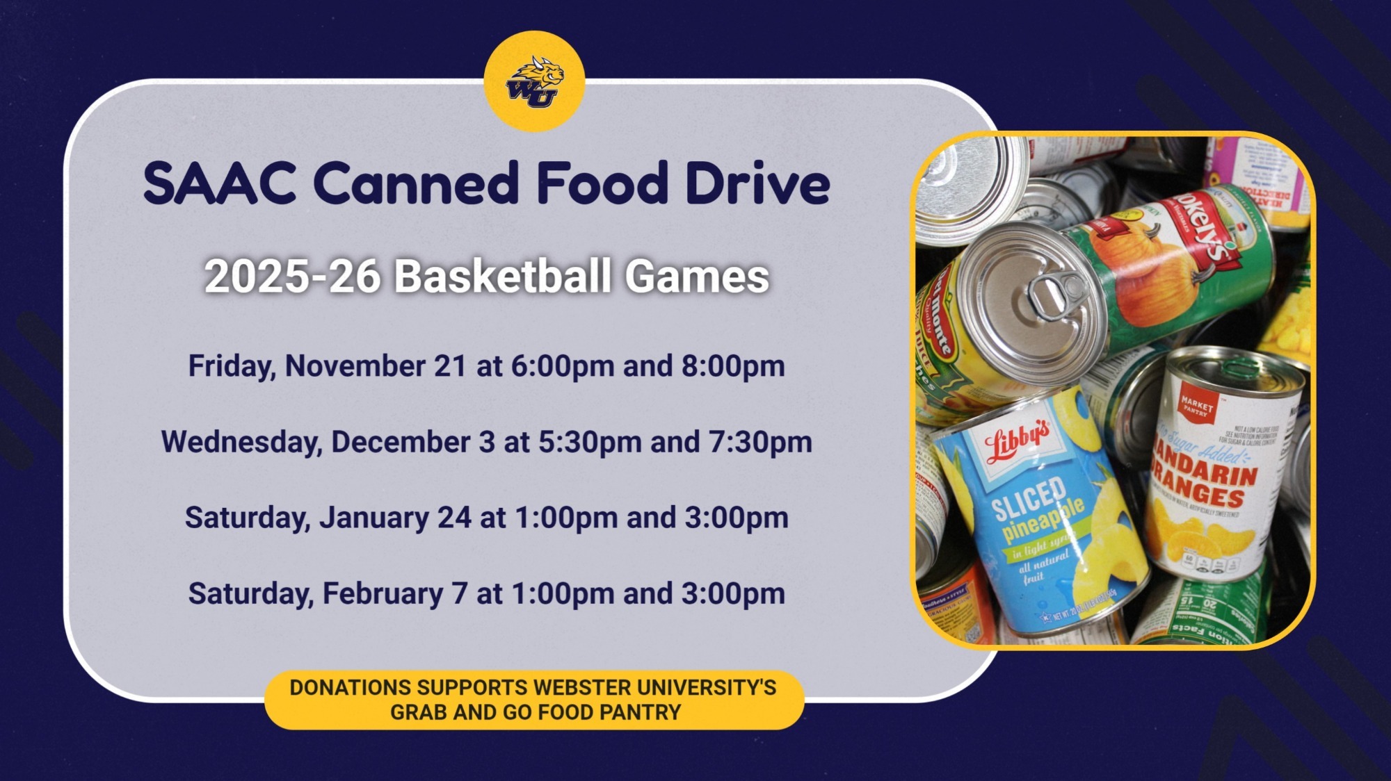 SAAC canned food drive