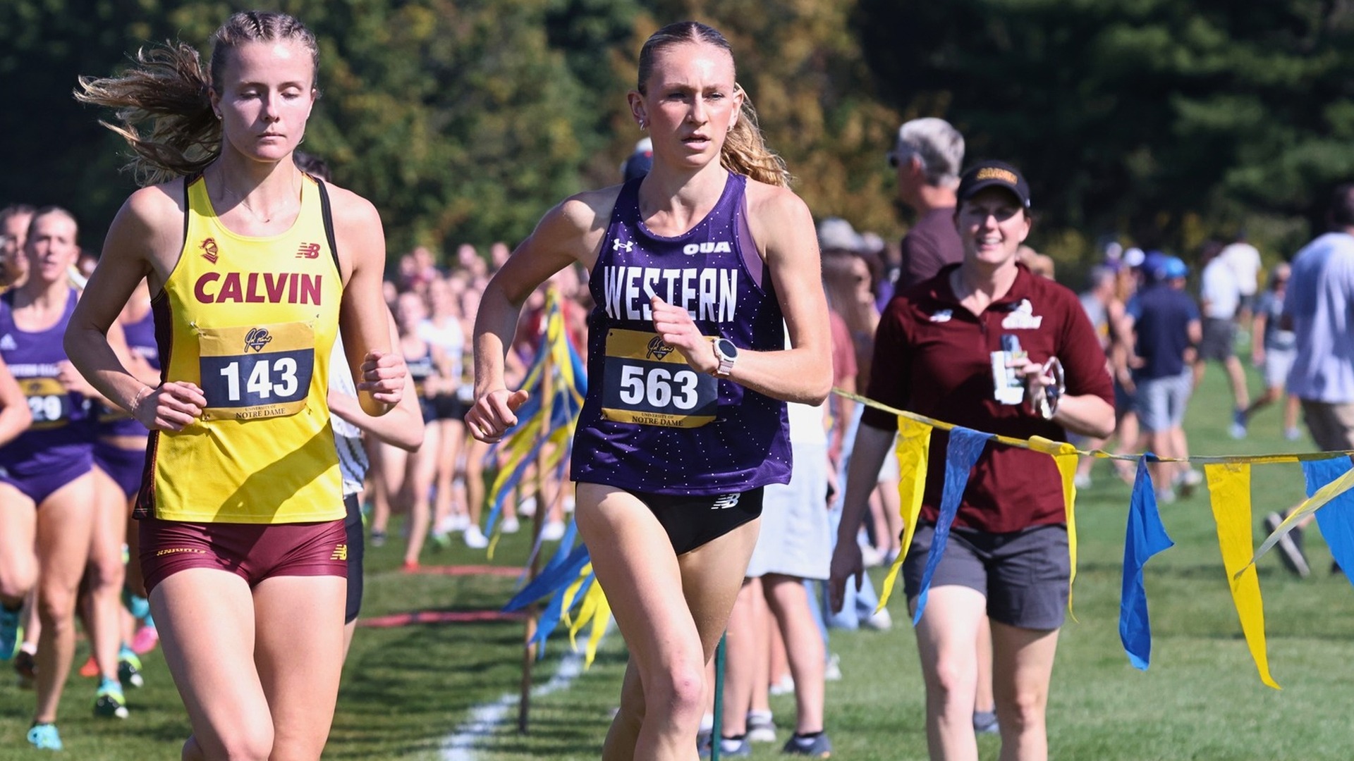 Running at 2025 Notre Dame XC Race