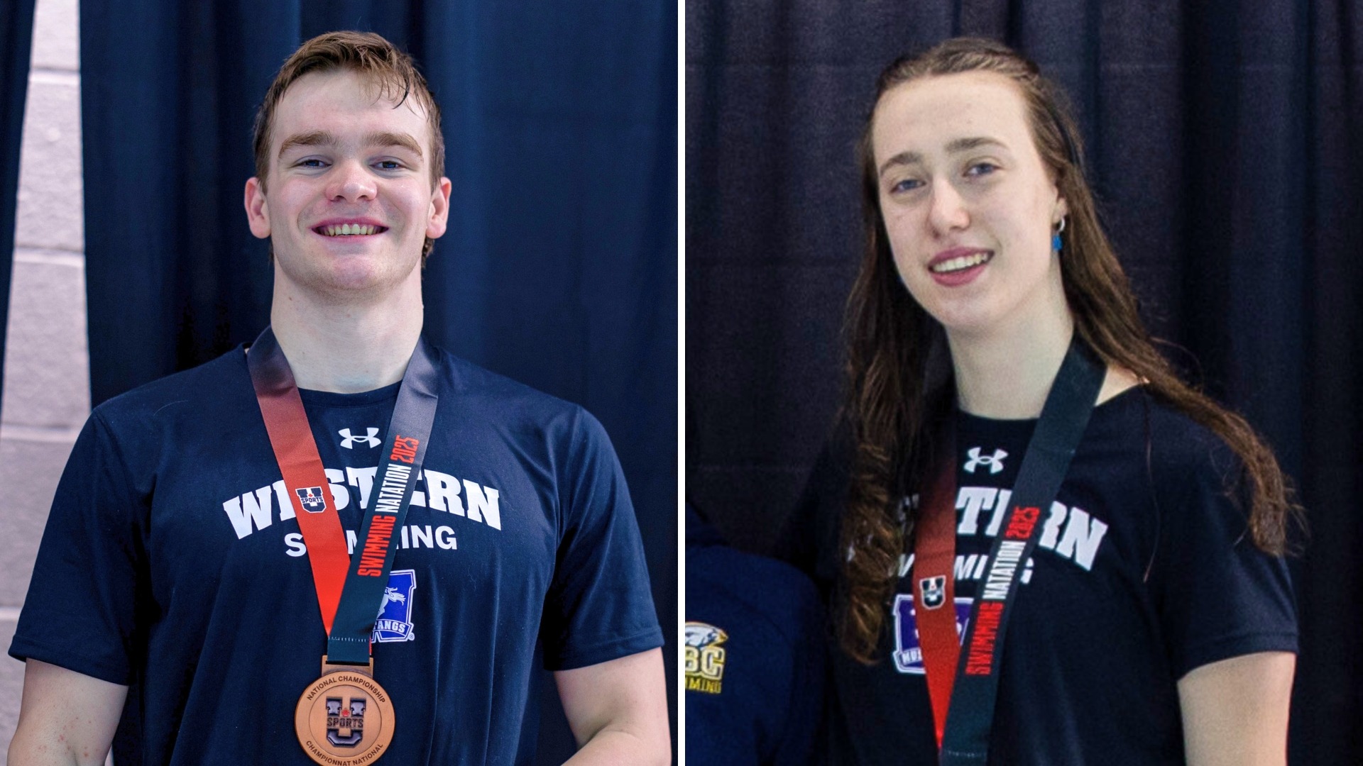 Zea Wetzlaugk & Luke Stewart-Beinder take bronze at 2025 U SPORTS Swimming Championship