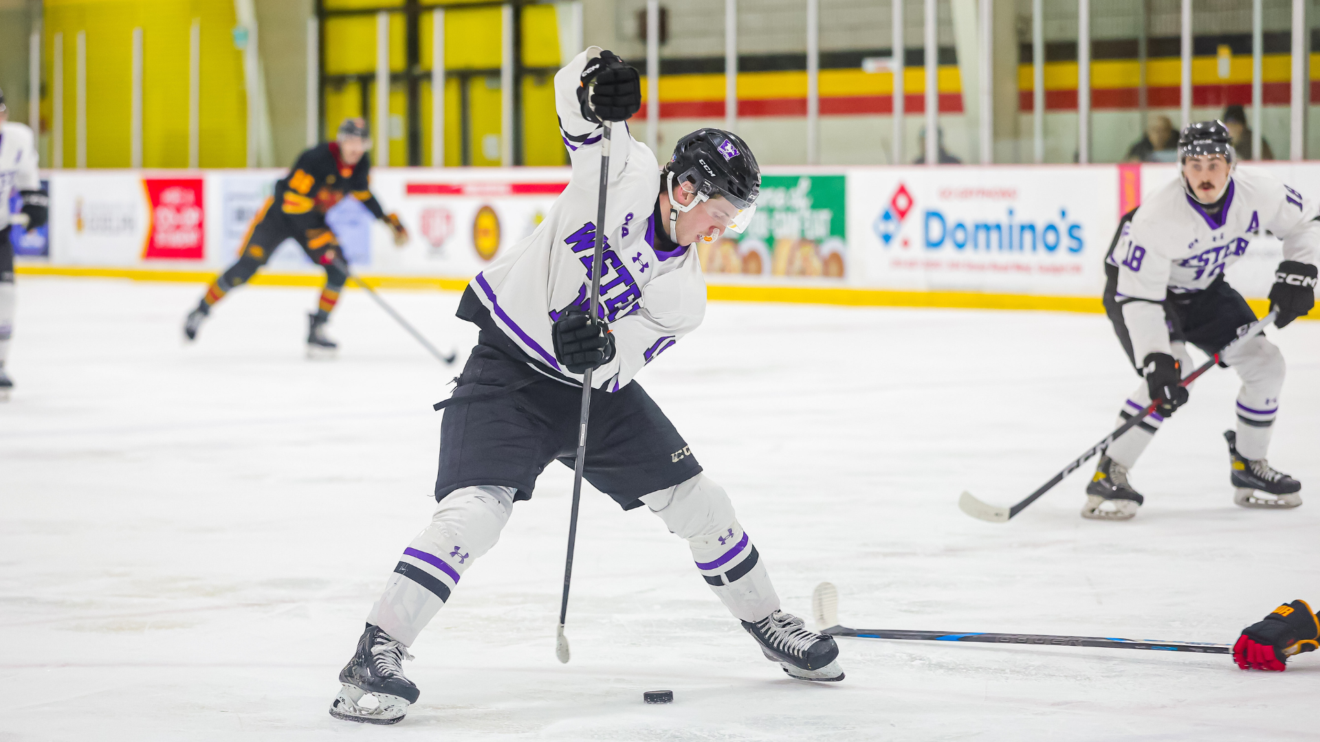 Zach Power makes a pass against Guelph